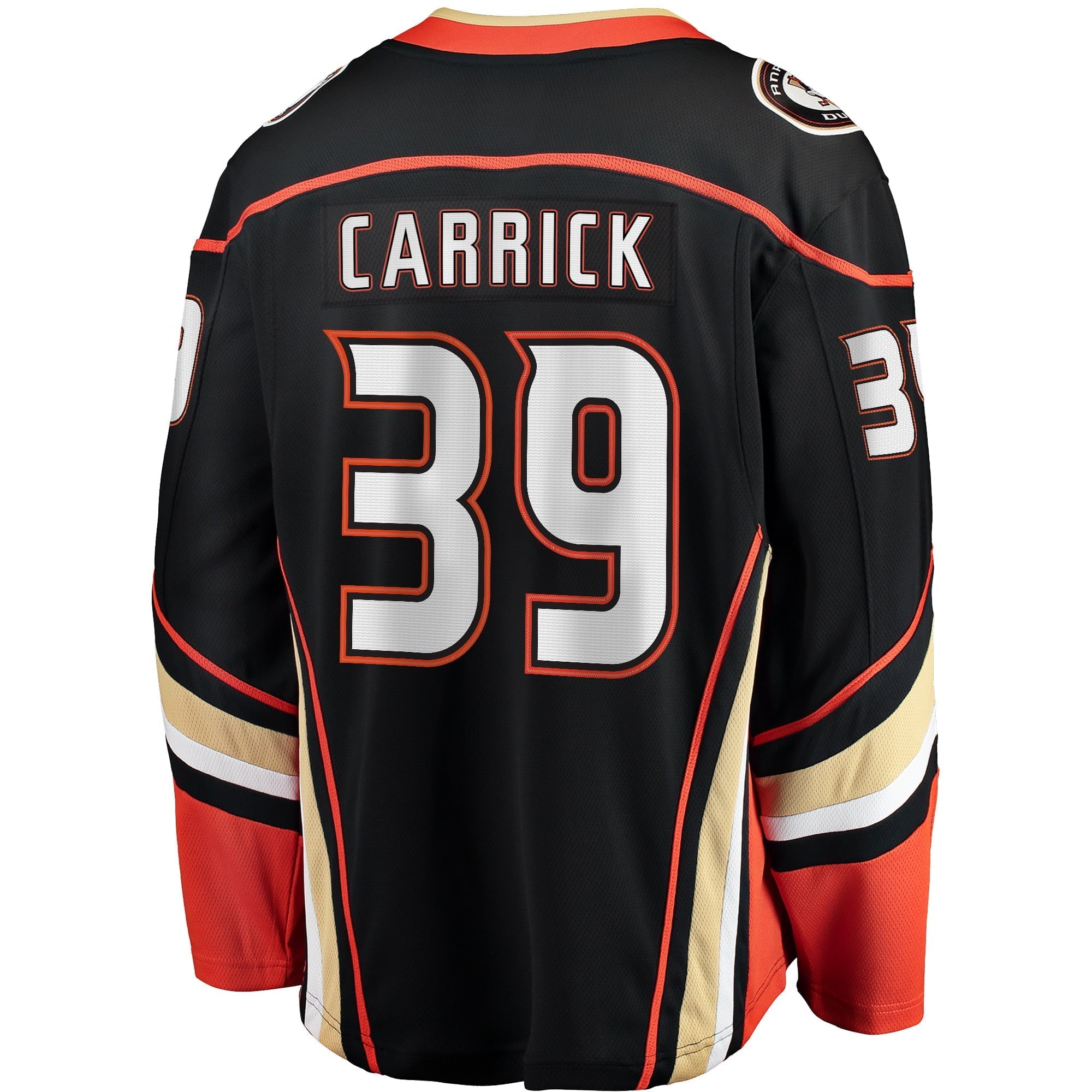 Men's Fanatics Branded Sam Carrick Black Anaheim Ducks Home Breakaway Player Jersey - vstockx