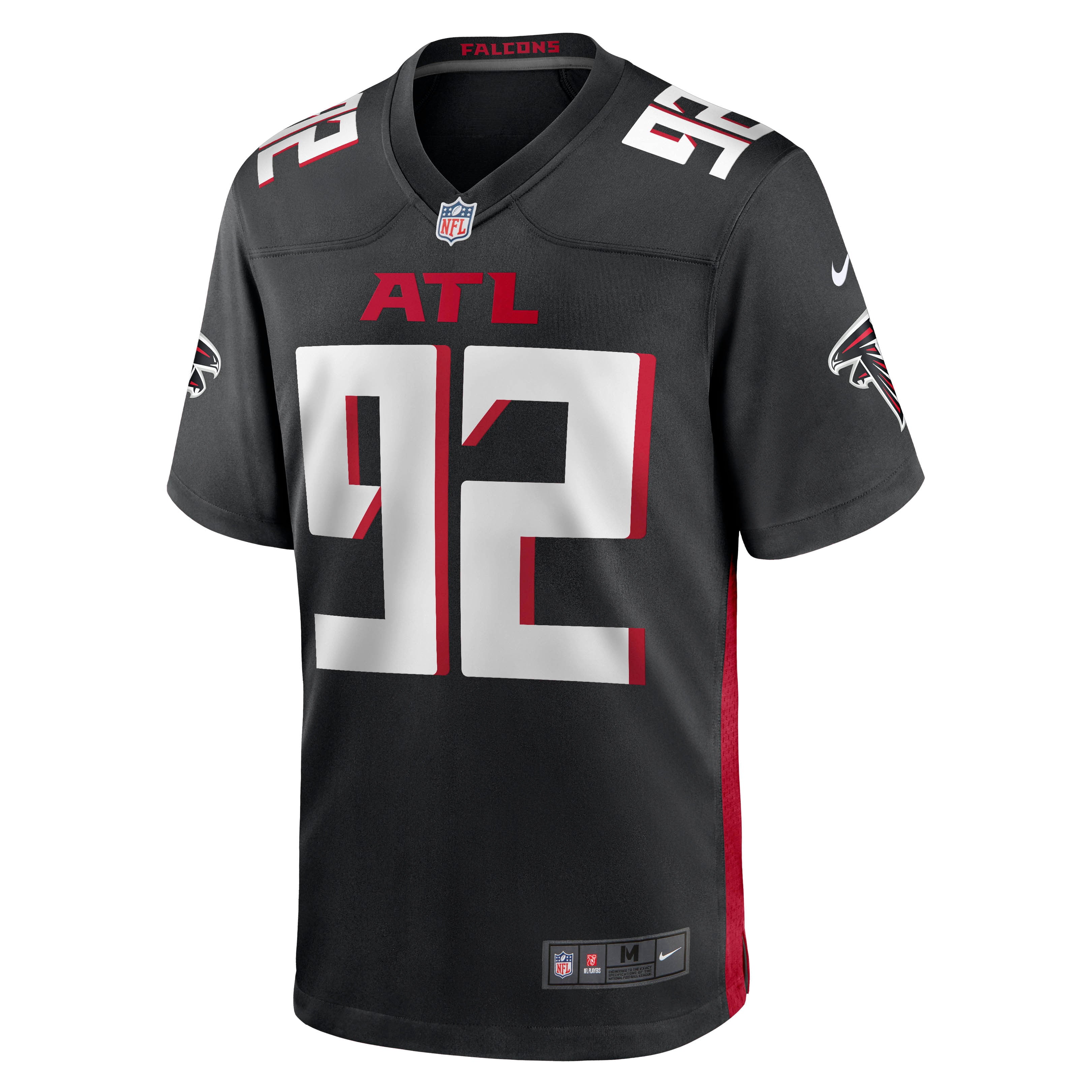 Men's Nike Adetokunbo Ogundeji Black Atlanta Falcons Game Jersey - vstockx