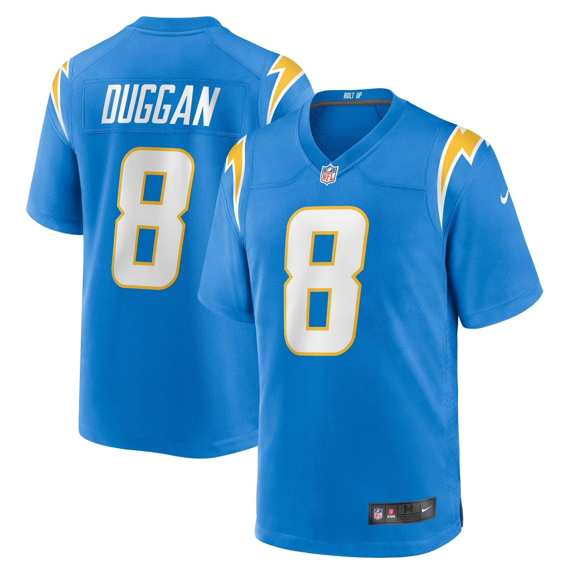 Men's Nike Max Duggan Powder Blue Los Angeles Chargers Team Game Jersey - vstockx