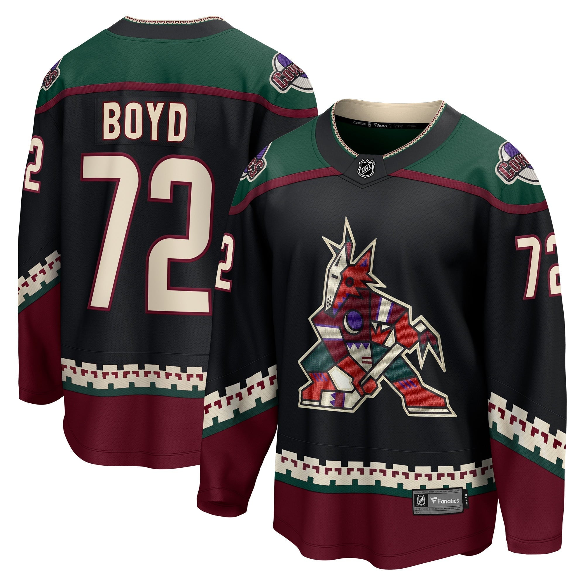 Men's Fanatics Branded Travis Boyd Black Arizona Coyotes Home Breakaway Player Jersey - vstockx