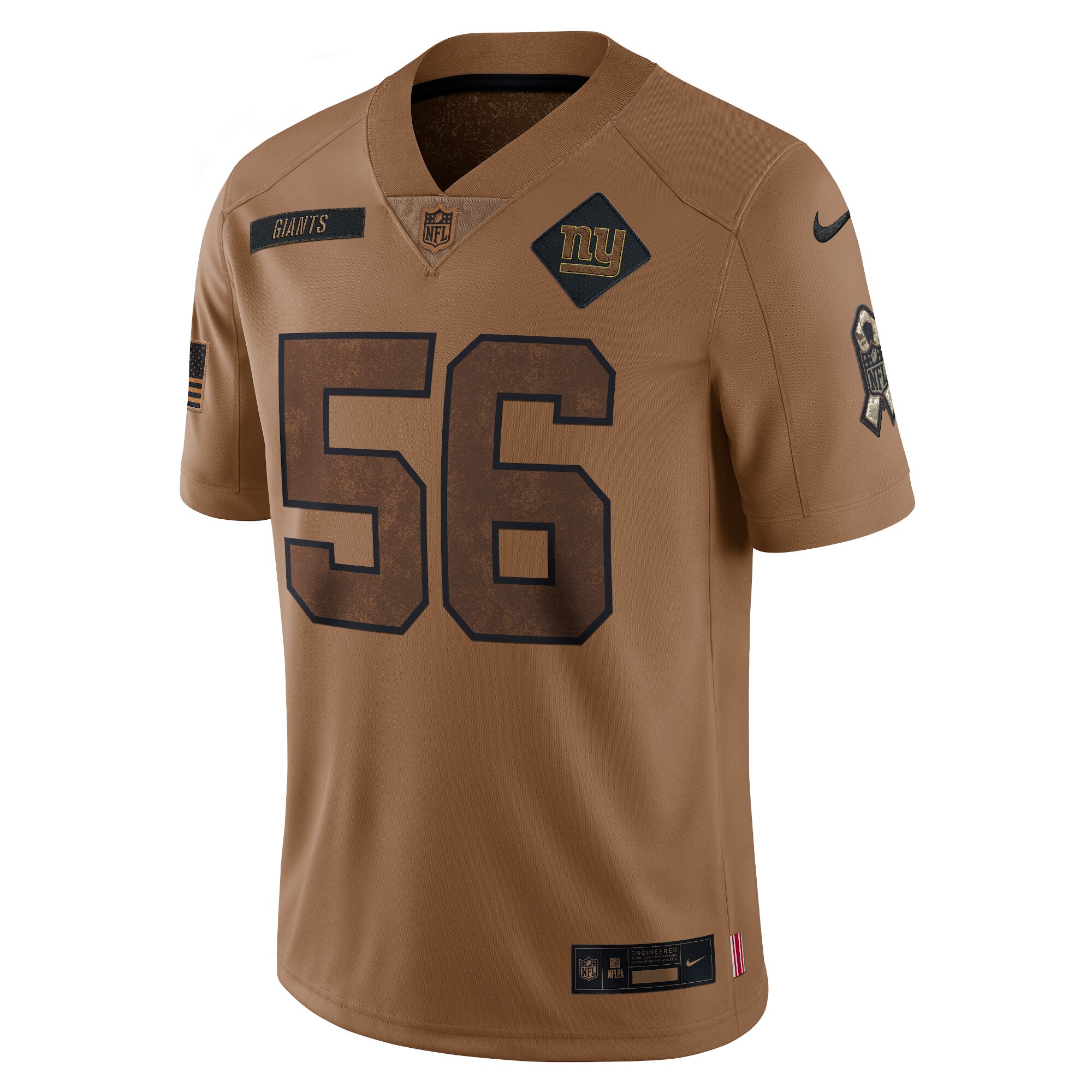 Lawrence Taylor New York Giants Nike 2023 Salute To Service Retired Player Limited Jersey - Brown - vstockx
