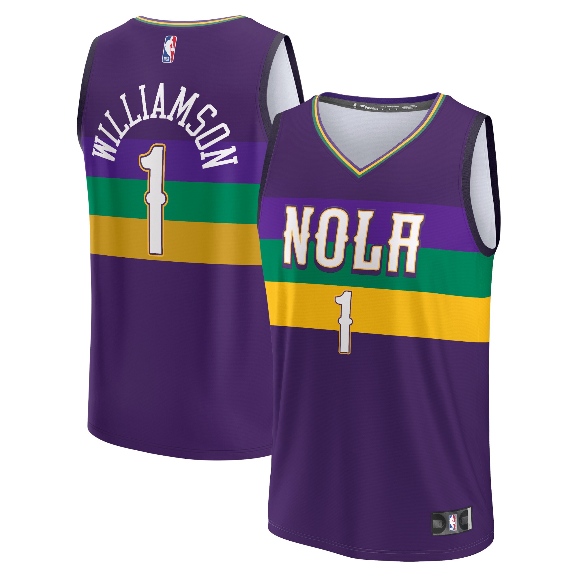 Zion Williamson New Orleans Pelicans Fanatics Branded 2022/23 Fastbreak Jersey - City Edition - Purple - vstockx