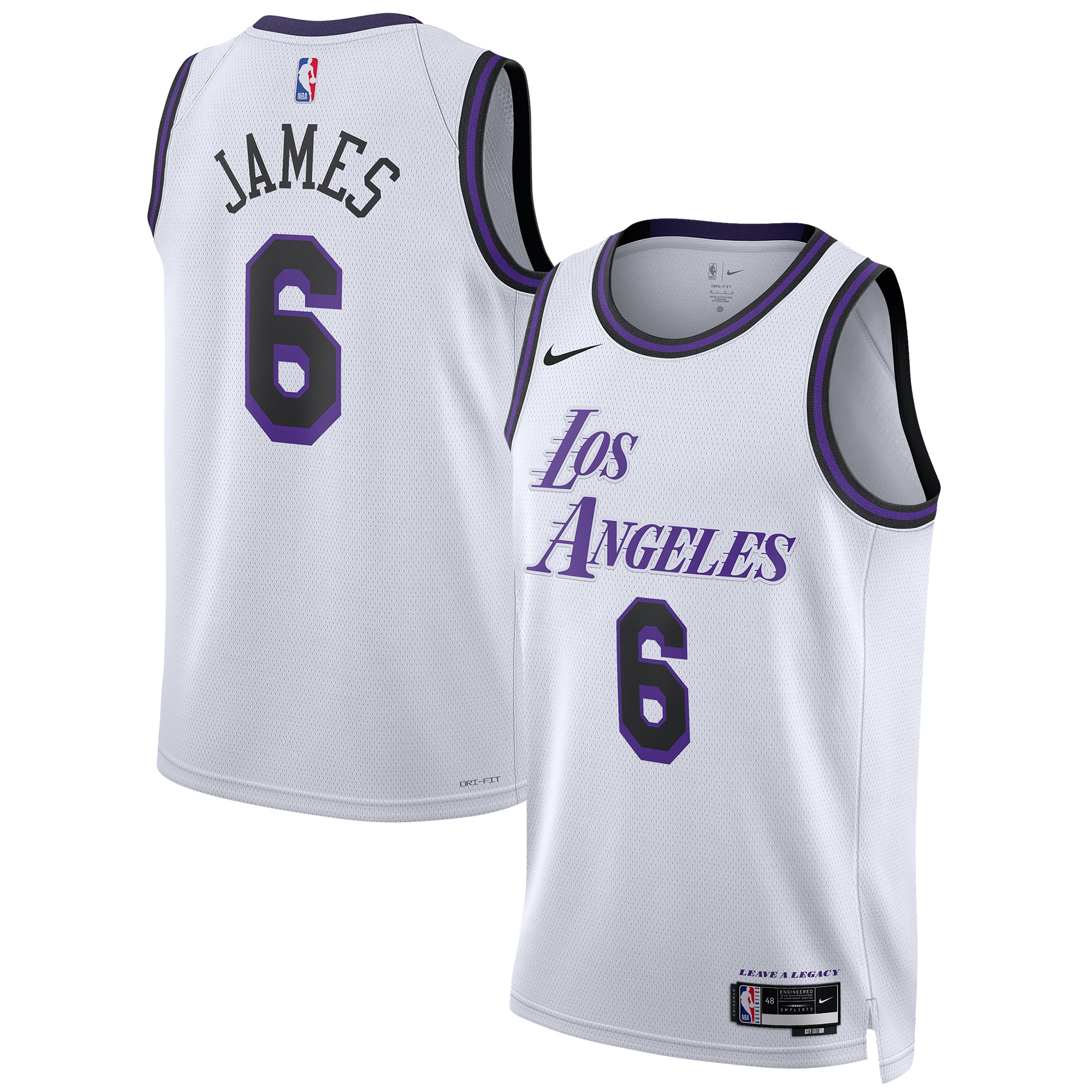 LeBron James Los Angeles Lakers Nike Unisex 2022/23 Swingman Jersey - City Edition - White - vstockx