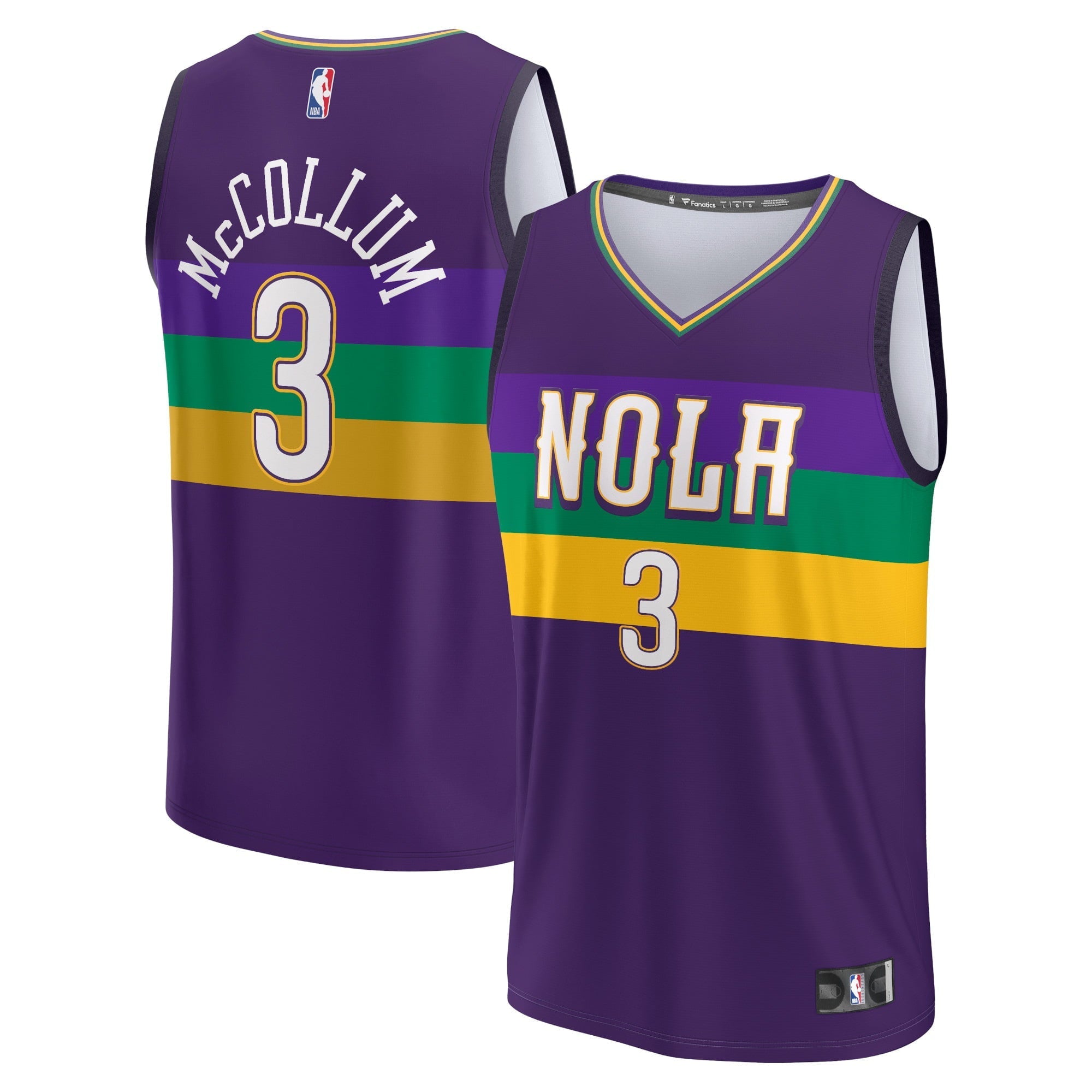 Youth Fanatics Branded CJ McCollum Purple New Orleans Pelicans Fastbreak Jersey - City Edition - vstockx