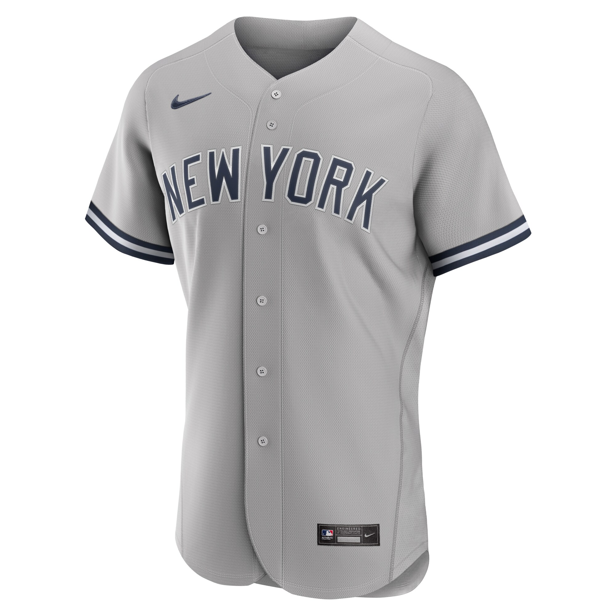 New York Yankees Nike Road Authentic Custom Jersey - Gray - vstockx