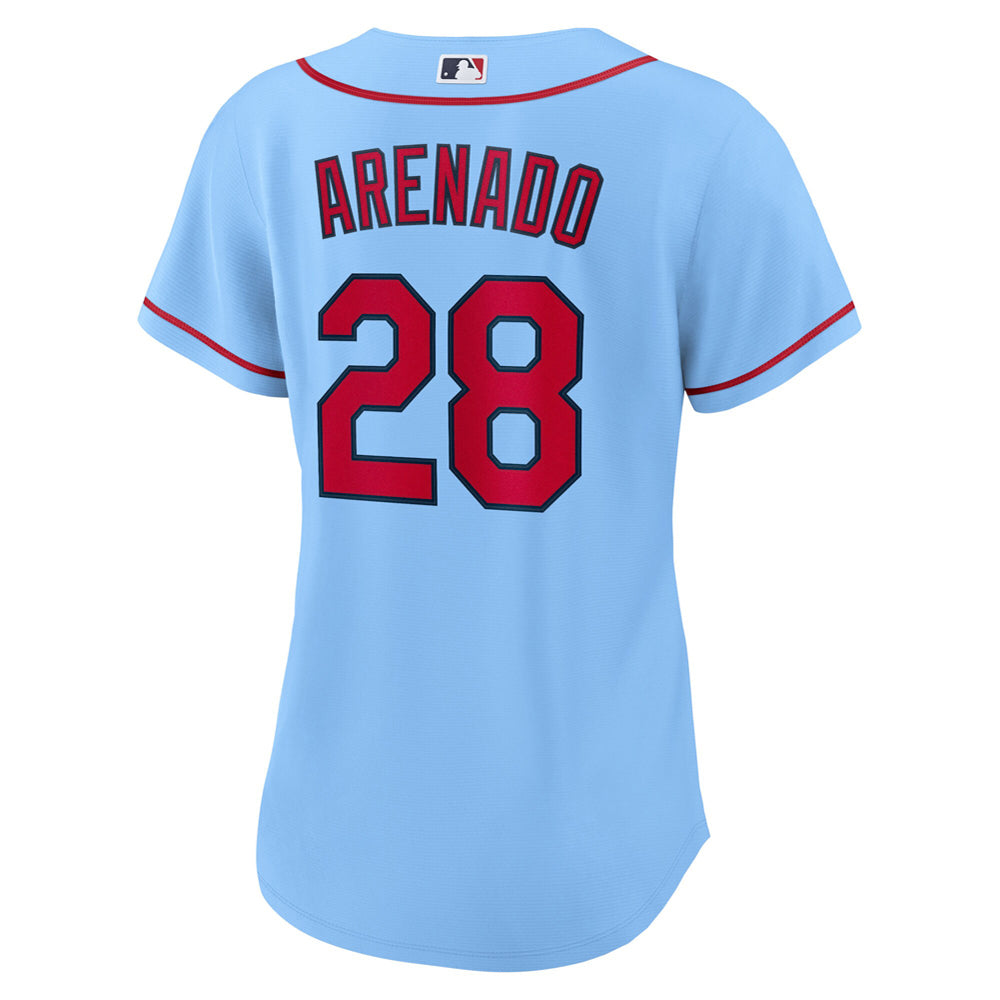 Women's St. Louis Cardinals Nolan Arenado Alternate Player Jersey - Light Blue - vstockx