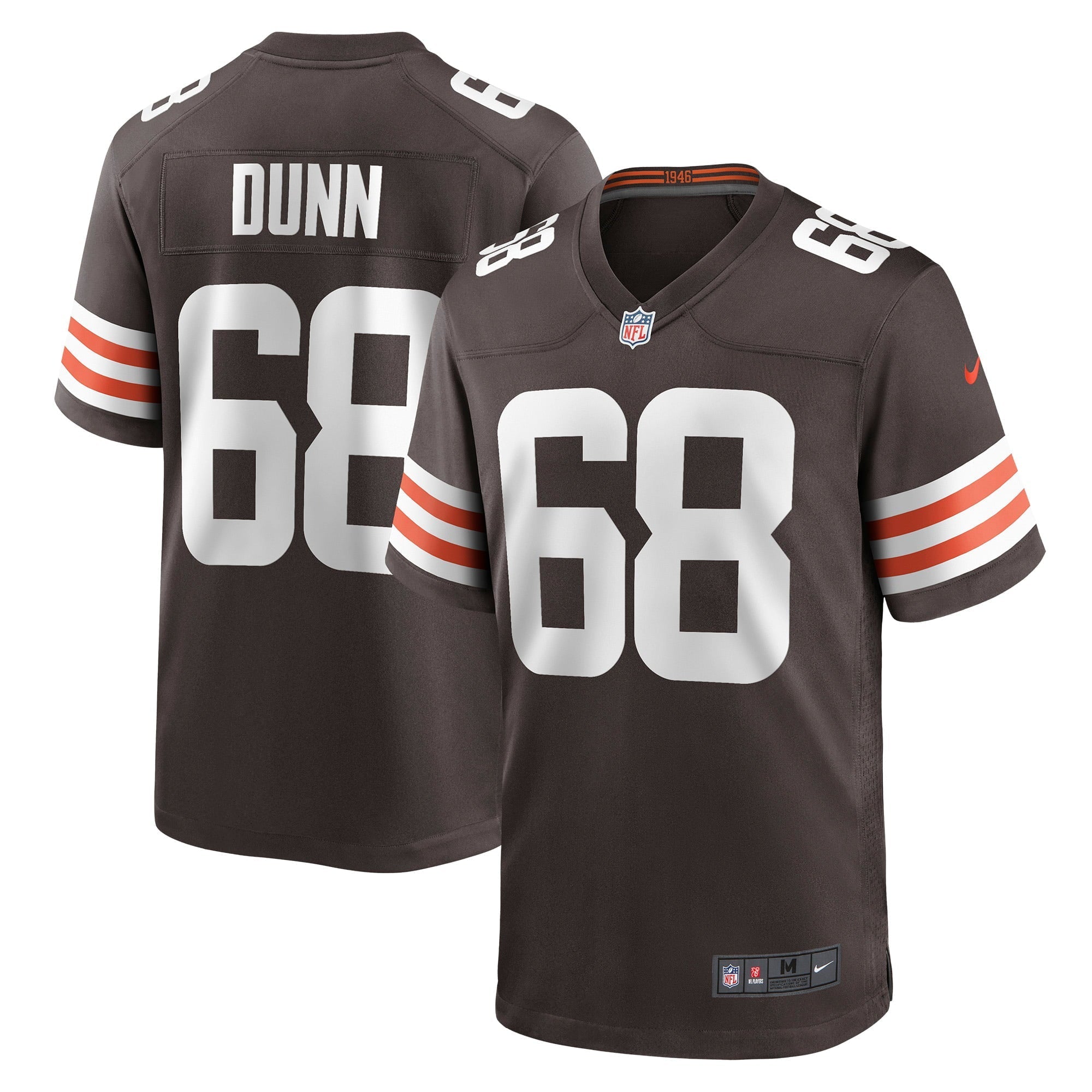 Men's Nike Michael Dunn Brown Cleveland Browns Game Jersey - vstockx