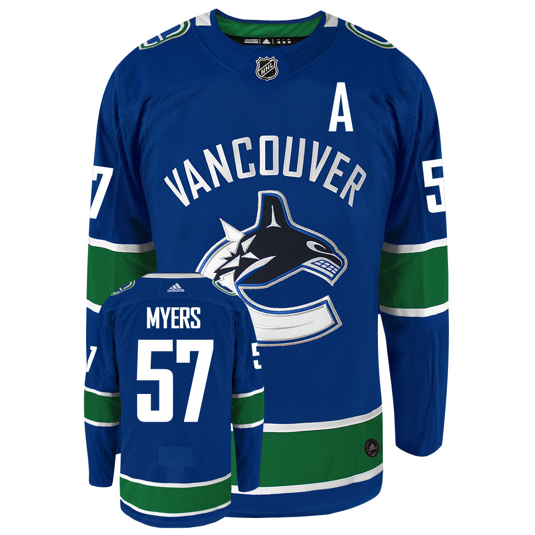 Tyler Myers Vancouver Canucks Adidas Primegreen Authentic NHL Hockey Jersey - vstockx