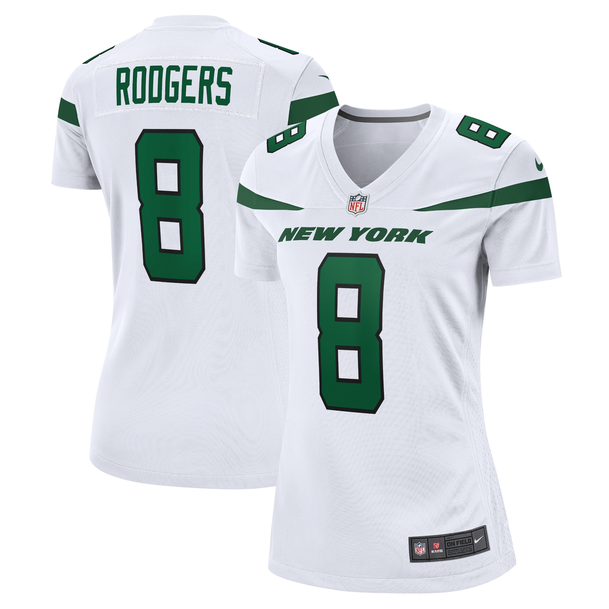 Aaron Rodgers New York Jets Nike Women's Player Jersey - White - vstockx