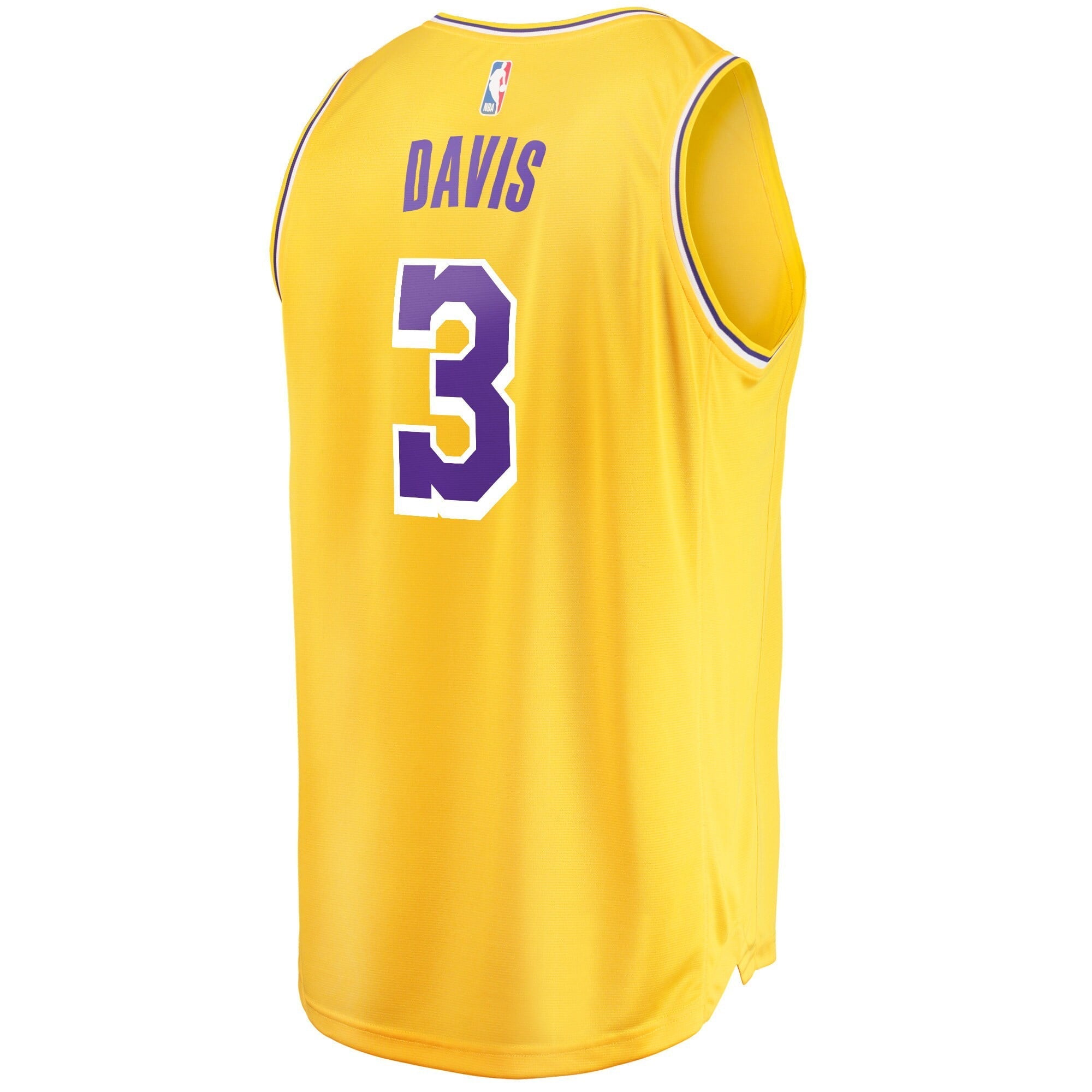 Youth Fanatics Branded Anthony Davis Gold Los Angeles Lakers 2019/20 Fast Break Replica Jersey - Icon Edition - vstockx
