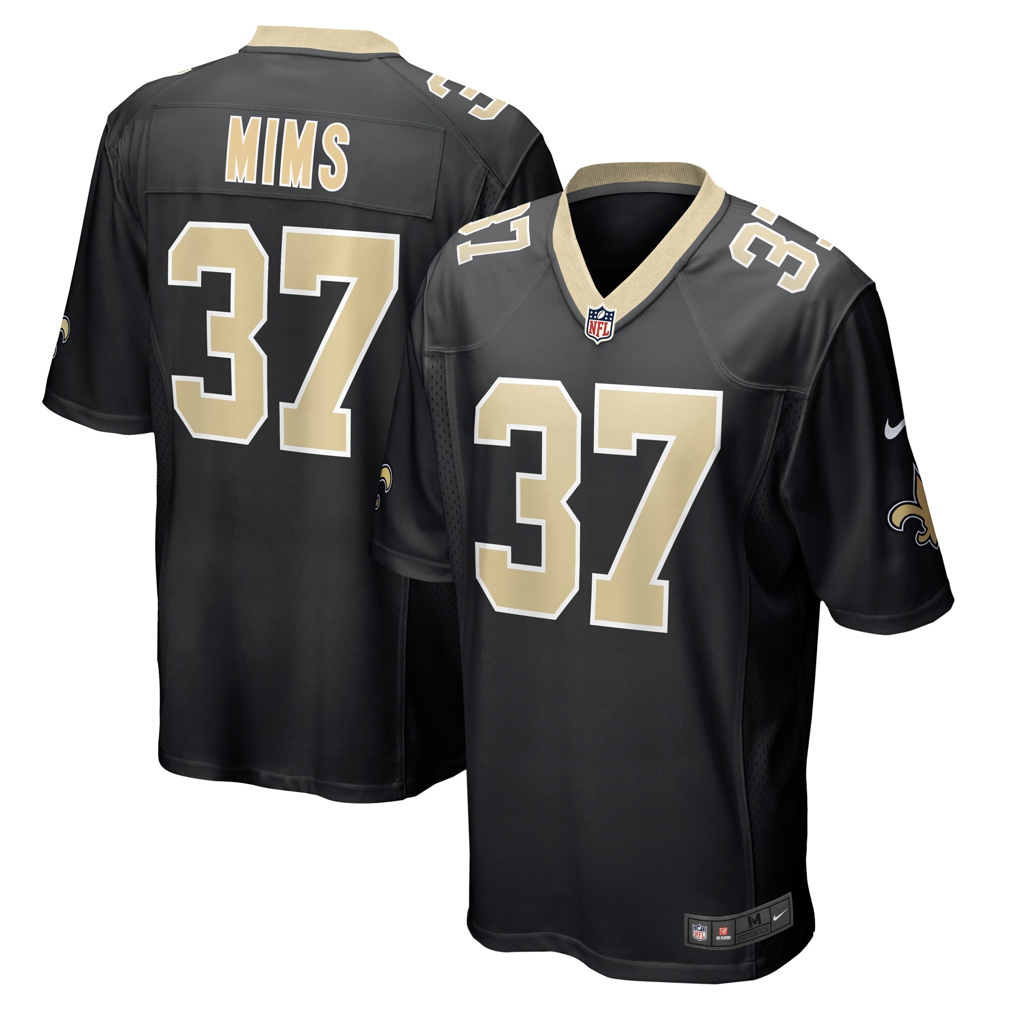 Jordans Mims New Orleans Saints Nike Team Game Jersey - Black - vstockx