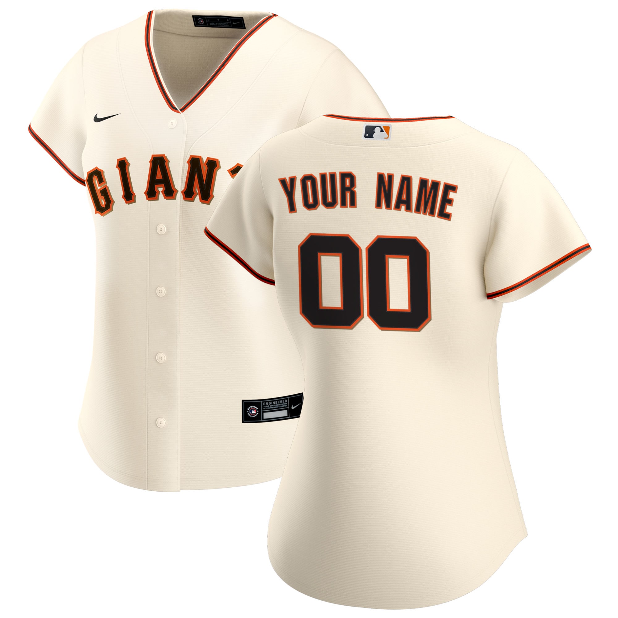 San Francisco Giants Nike Women's Home Replica Custom Jersey - Cream - vstockx