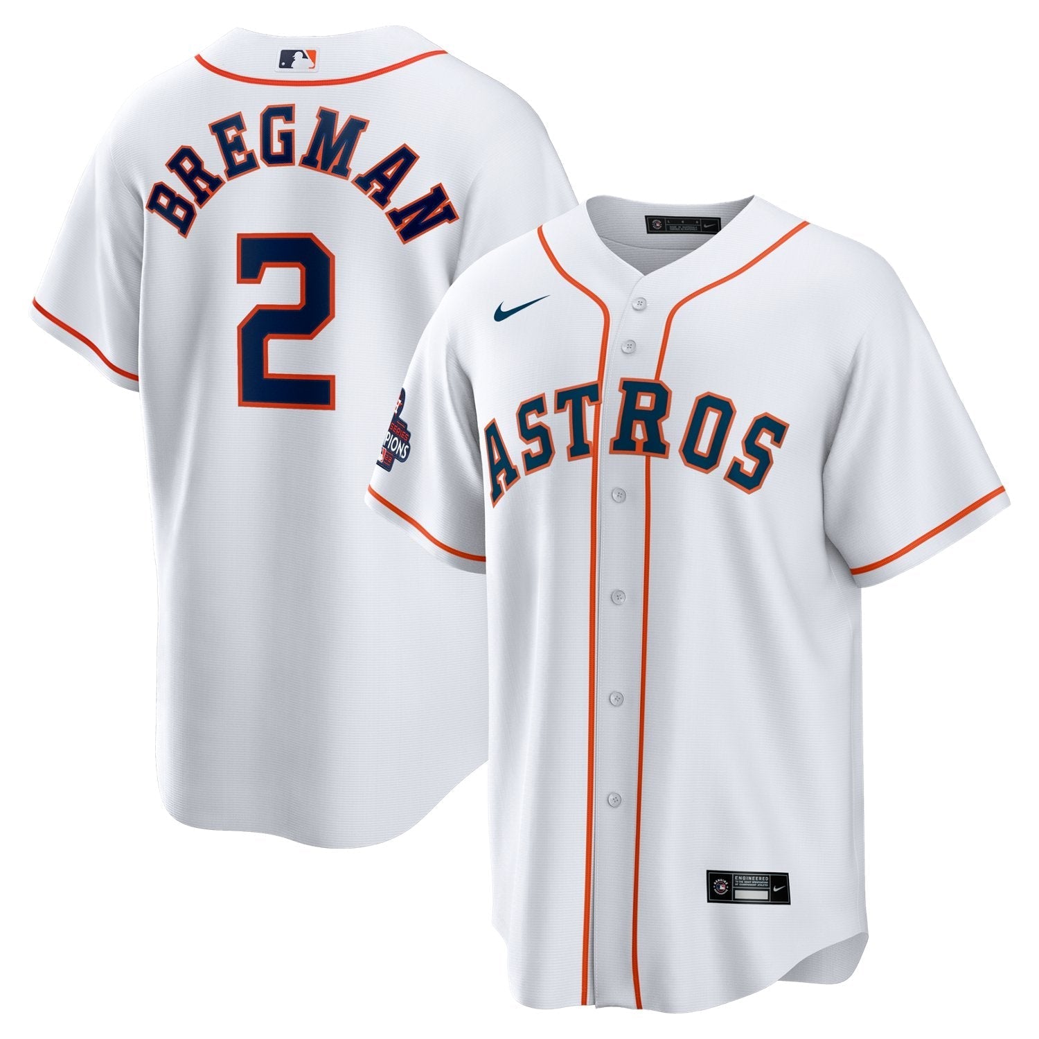 Nike Men's Houston Astros Alex Bregman 2022 World Series Champs Replica Jersey - vstockx