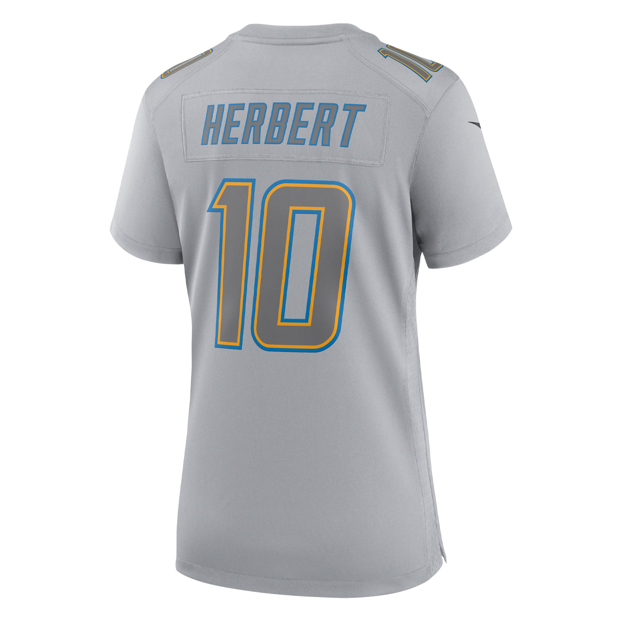Justin Herbert Los Angeles Chargers Nike Women's Atmosphere Fashion Game Jersey - Gray - vstockx