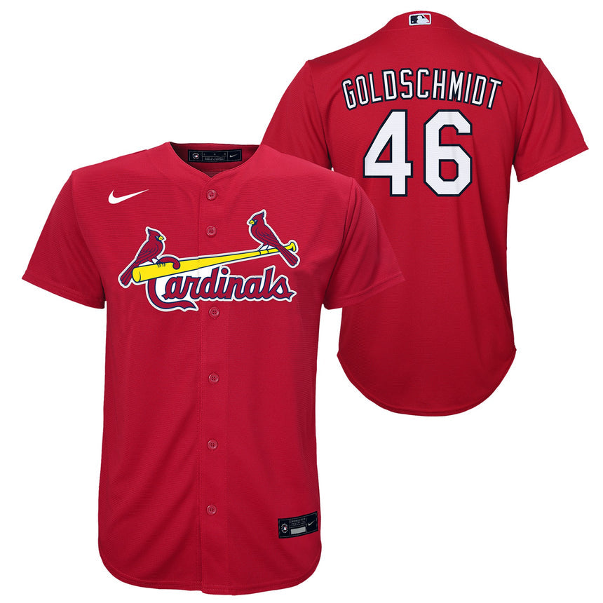 Youth Paul Goldschmidt St. Louis Cardinals Red Alternate Replica Player Jersey - vstockx