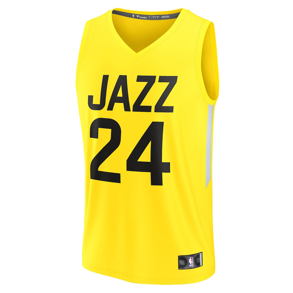 Youth Utah Jazz Walker Kessler Icon Edition Jersey - Yellow - vstockx
