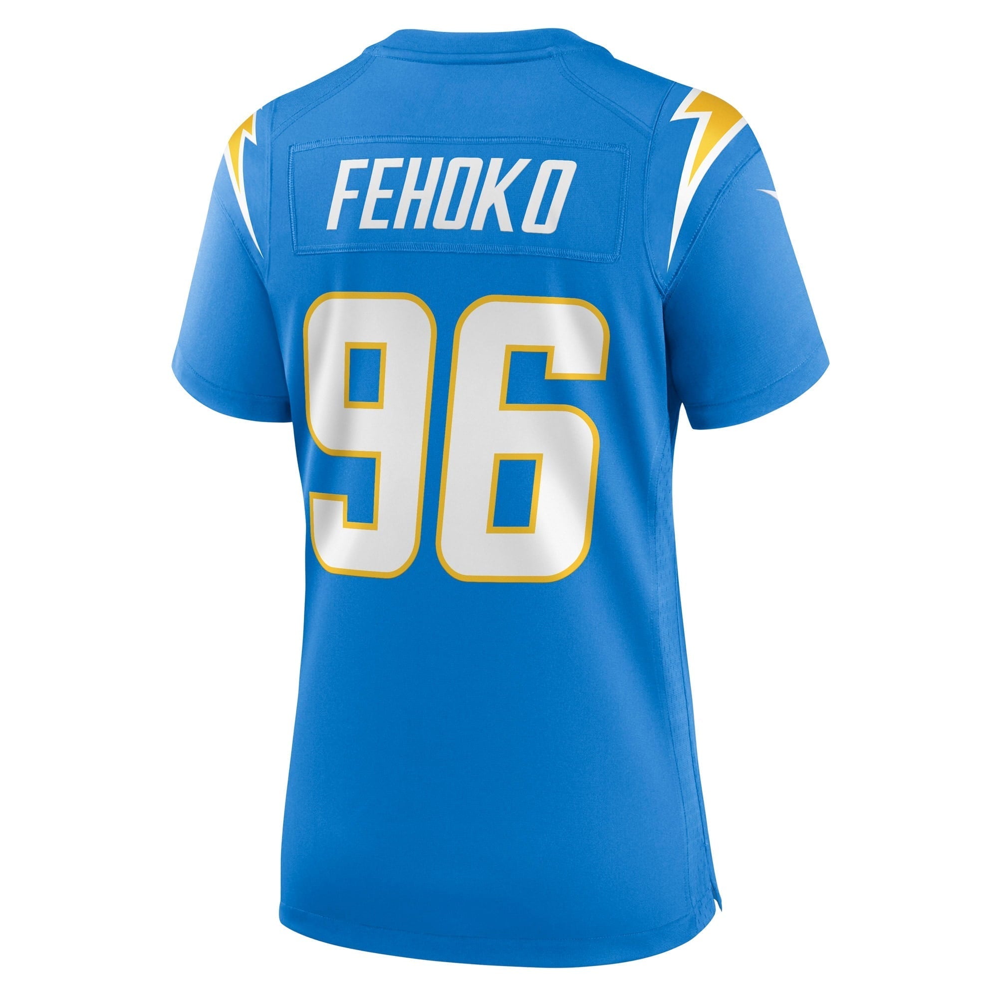Women's Nike Breiden Fehoko Powder Blue Los Angeles Chargers Game Player Jersey - vstockx