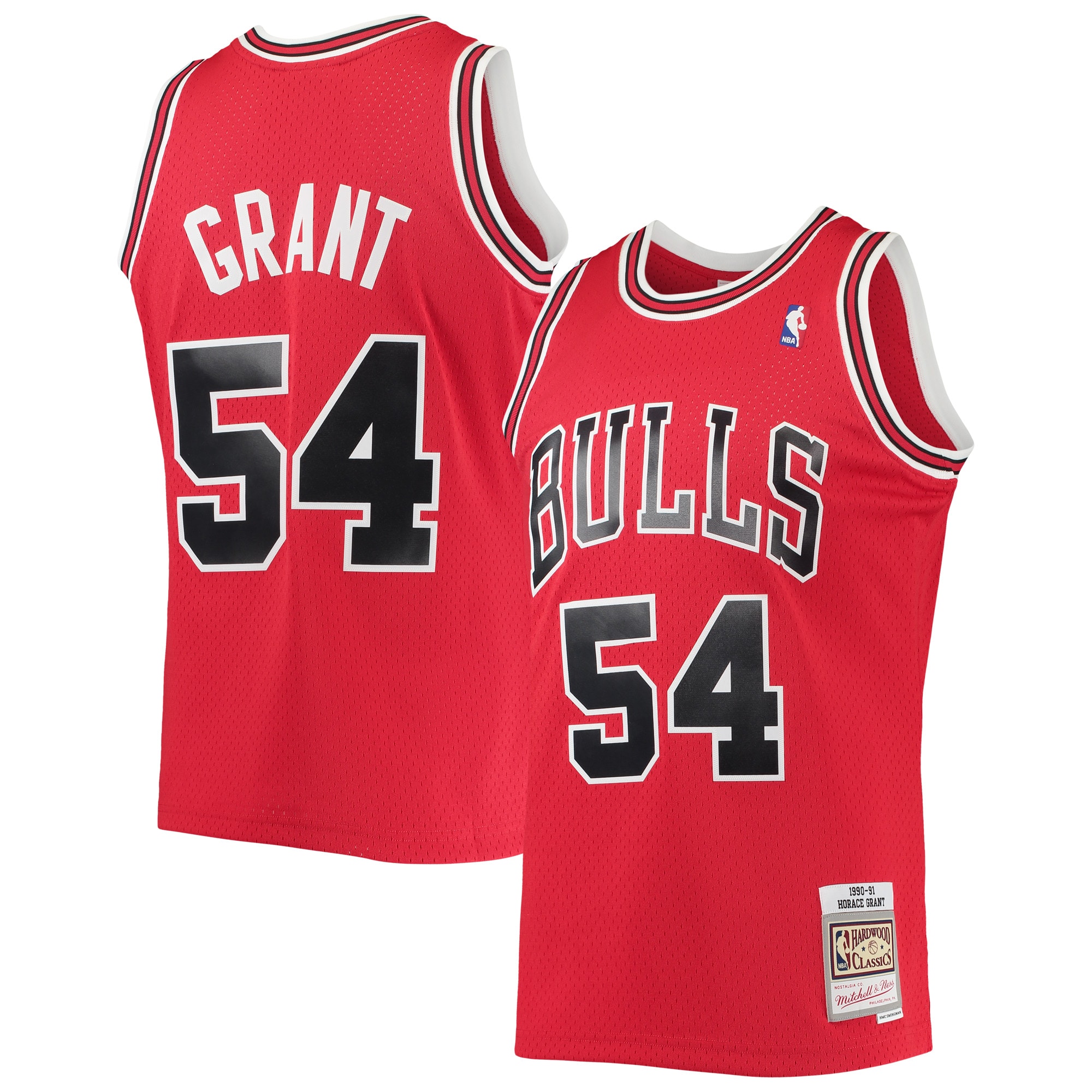 Horace Grant Chicago Bulls Mitchell & Ness 1990-91 Throwback Dark Swingman Jersey - Red - vstockx