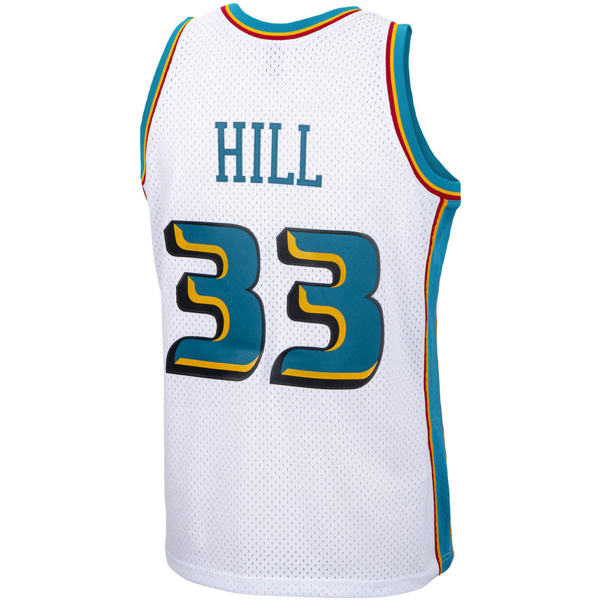 Men's Detroit Pistons Grant Hill Mitchell & Ness White 1998-99 Hardwood Classics Swingman Jersey - vstockx