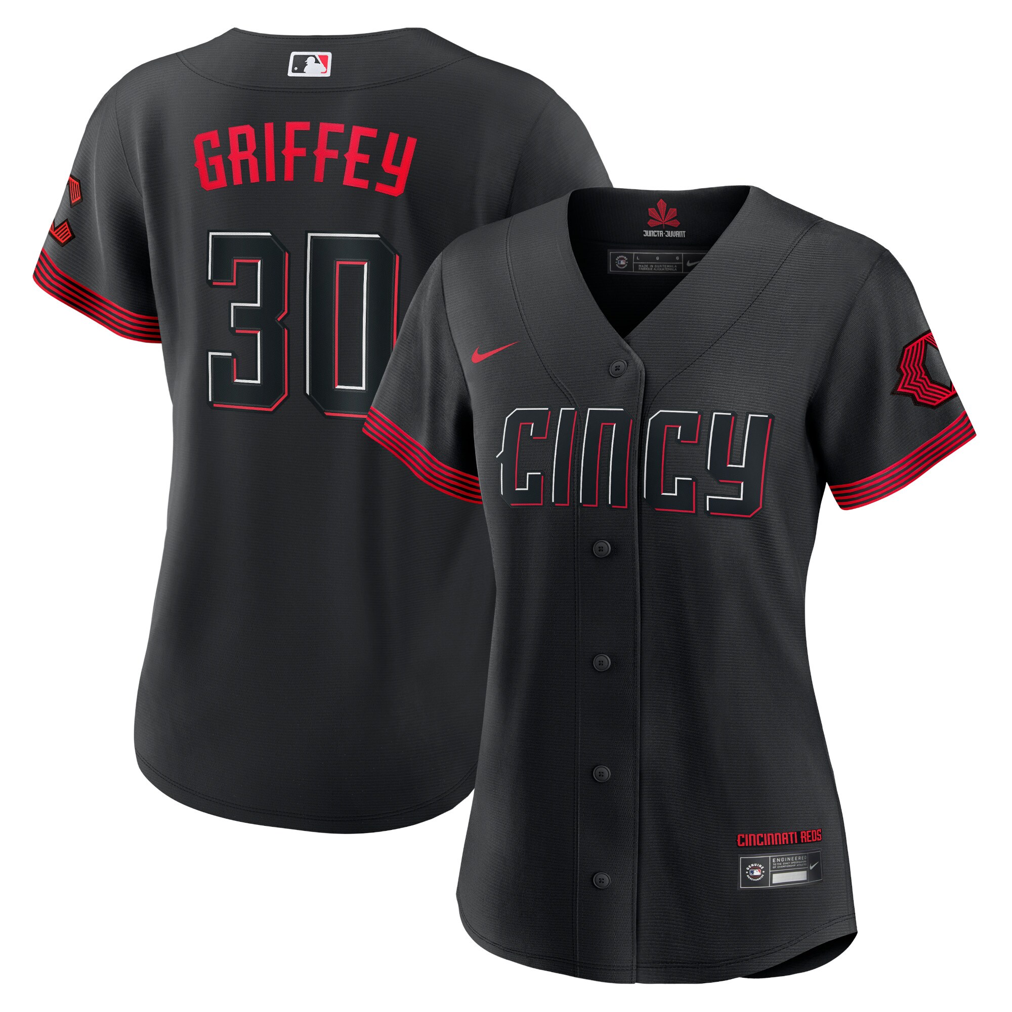 Ken Griffey Jr. Cincinnati Reds Nike Women's 2023 City Connect Replica Player Jersey - Black - vstockx