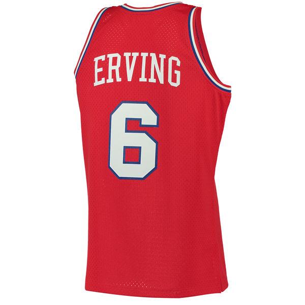 Mens Philadelphia 76ers Julius Erving Mitchell & Ness Red 1982-83 Hardwood Classics Swingman Jersey - vstockx