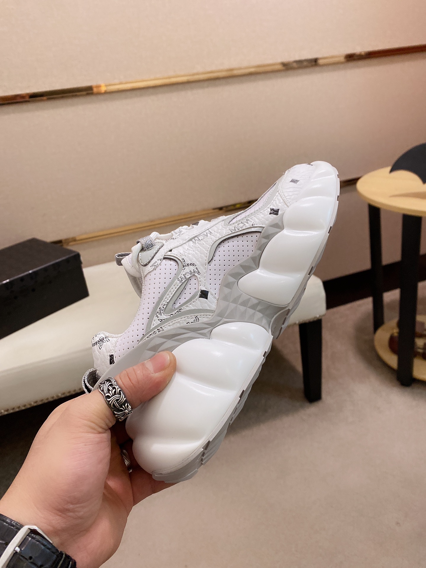 MCM Low Top Logo Lace-up Sneakers 2 - vstockx