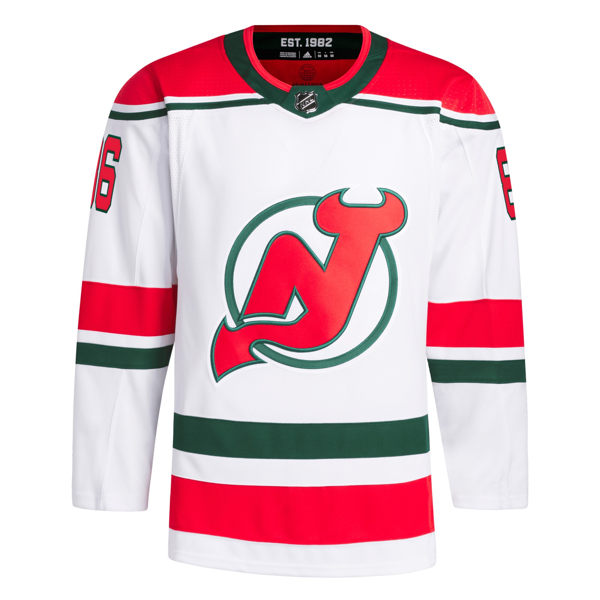 Jack Hughes New Jersey Devils adidas Primegreen Authentic Pro Player Jersey - White - vstockx