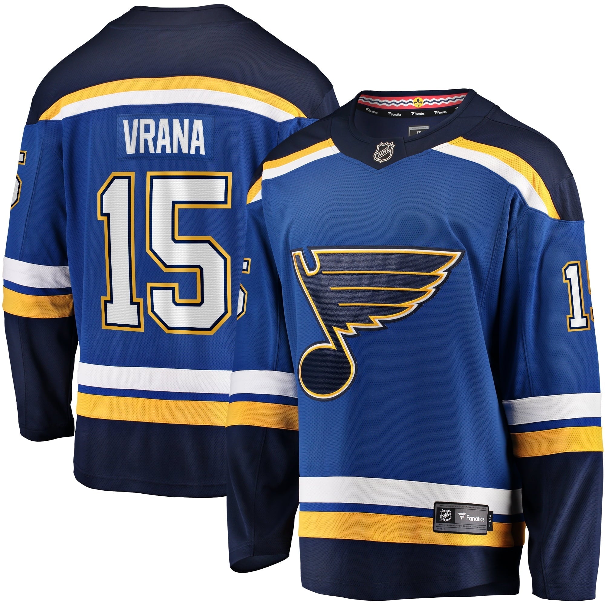 Men's Fanatics Branded Jakub Vrana Blue St. Louis Blues Home Breakaway Jersey - vstockx