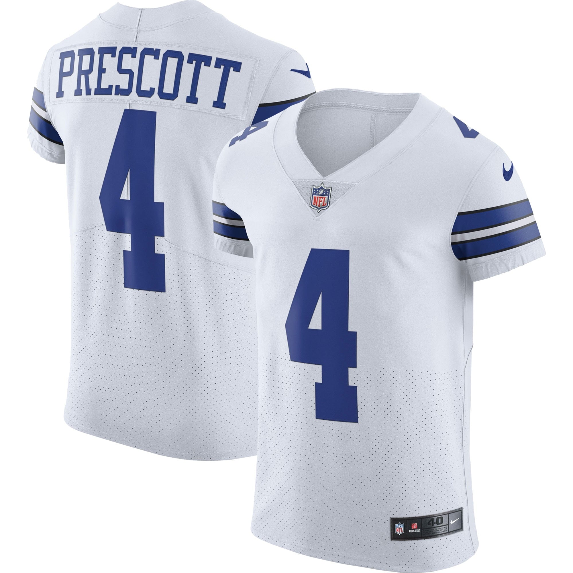 Men's Nike Dak Prescott White Dallas Cowboys Vapor Elite Player Jersey - vstockx