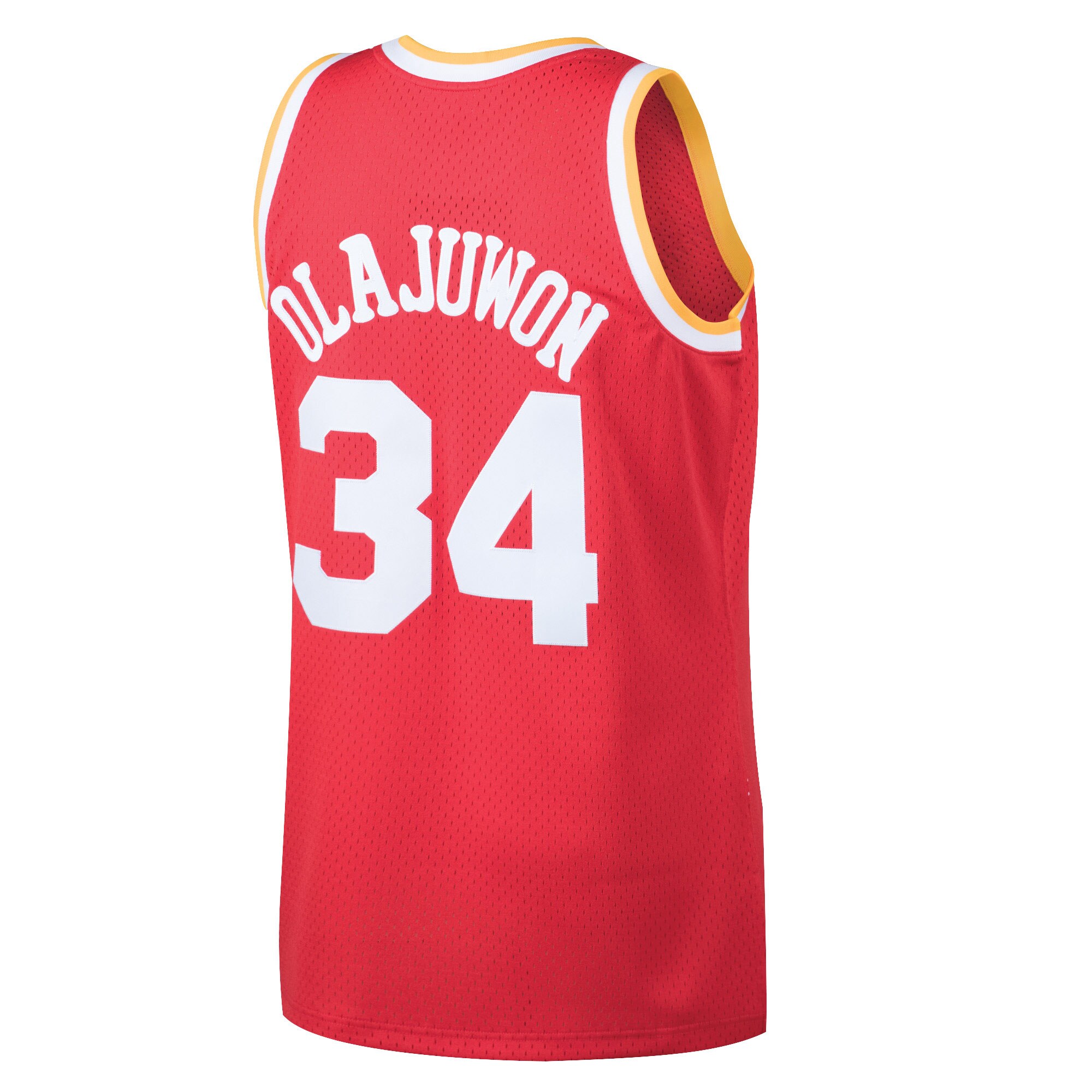 Hakeem Olajuwon Houston Rockets Mitchell & Ness Hardwood Classics Swingman Jersey - Red - vstockx