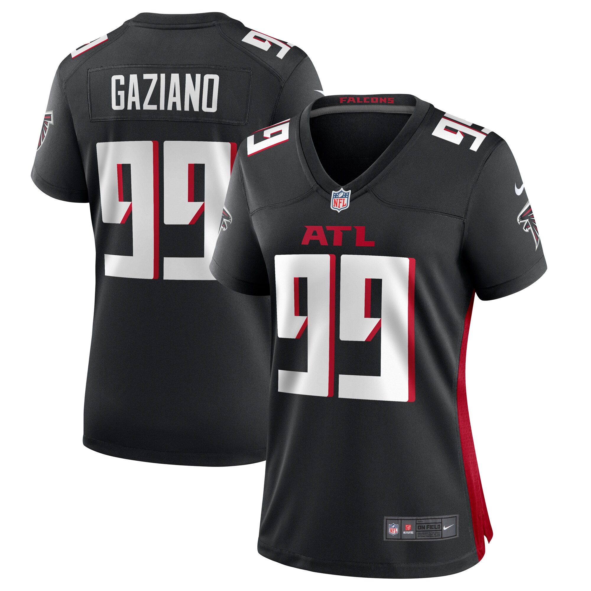 Joe Gaziano Atlanta Falcons Nike Women's Team Game Jersey - Black - vstockx