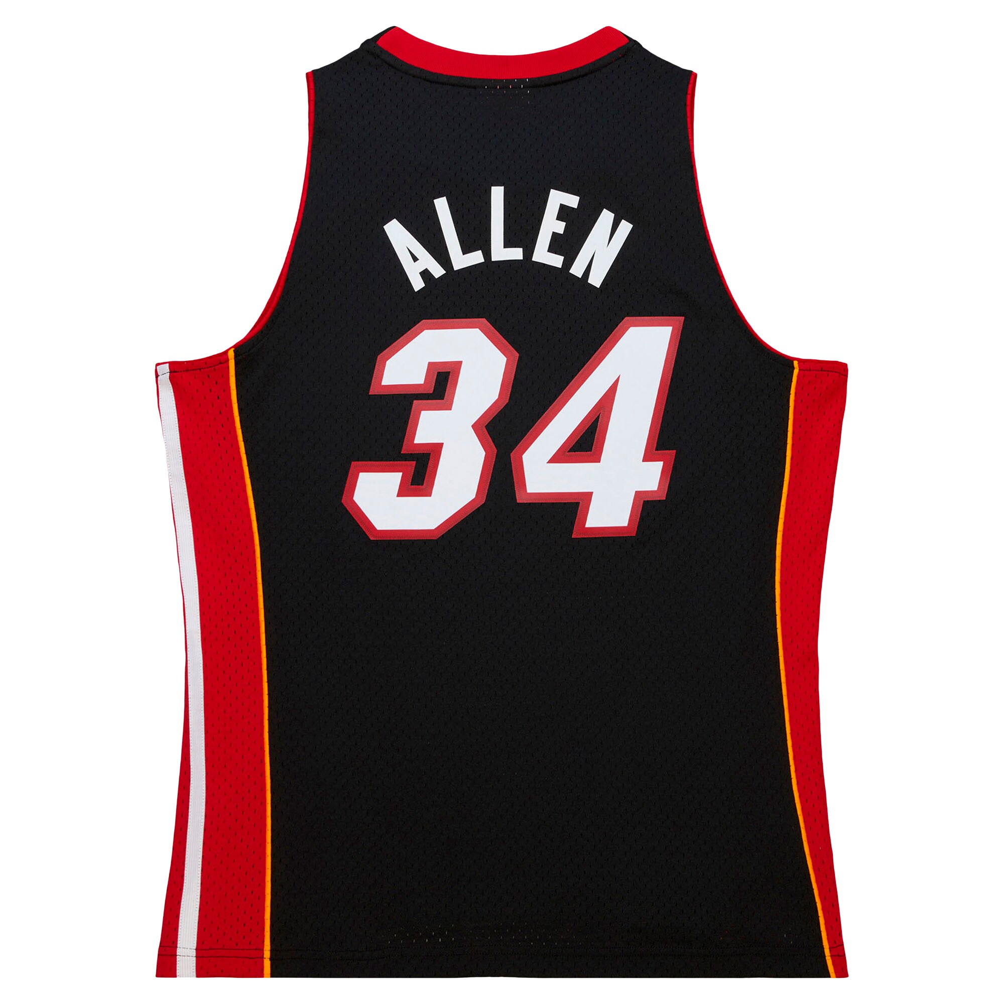 Ray Allen Miami Heat Mitchell & Ness Hardwood Classics Swingman Jersey - Black - vstockx