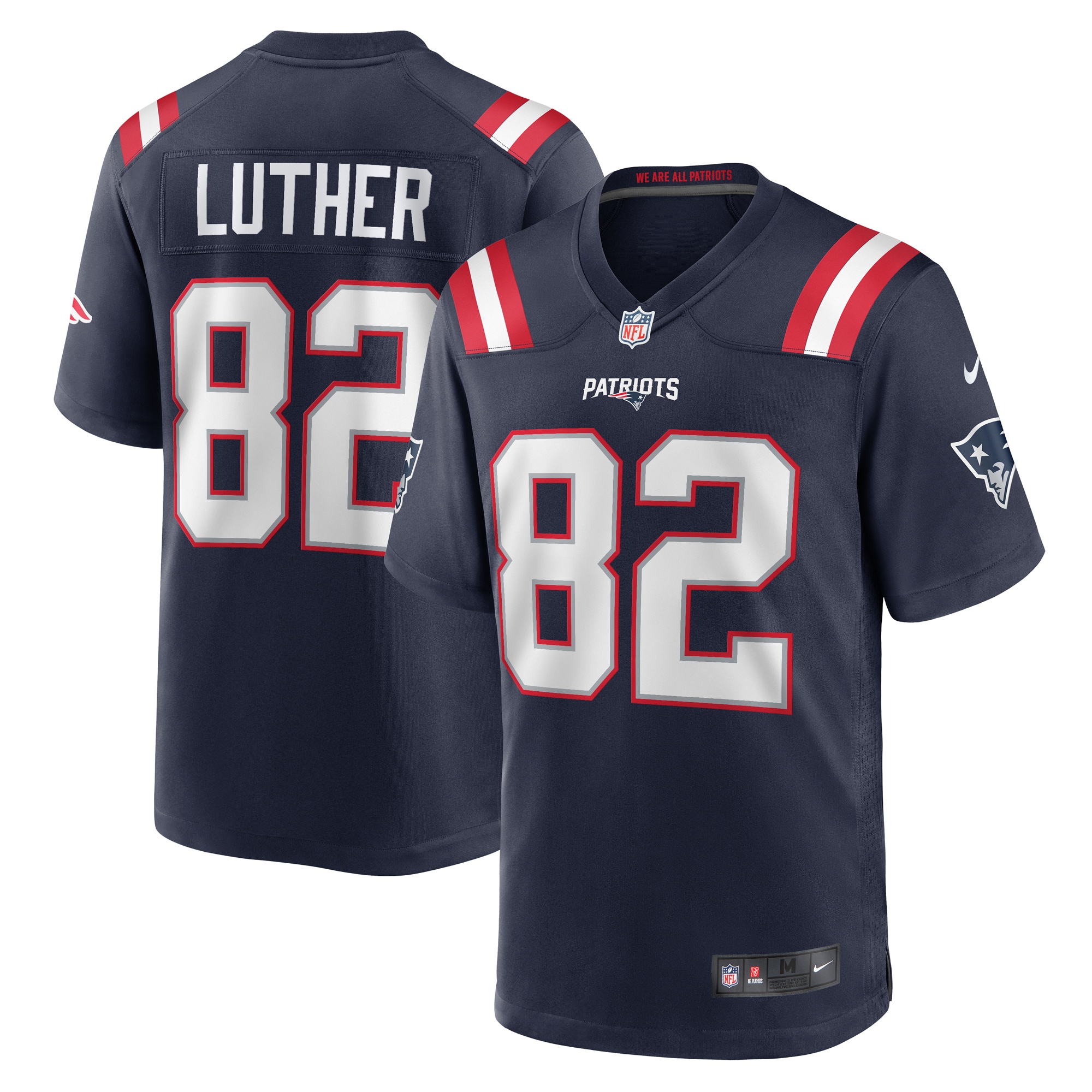 T.J. Luther New England Patriots Nike Team Game Jersey - Navy - vstockx