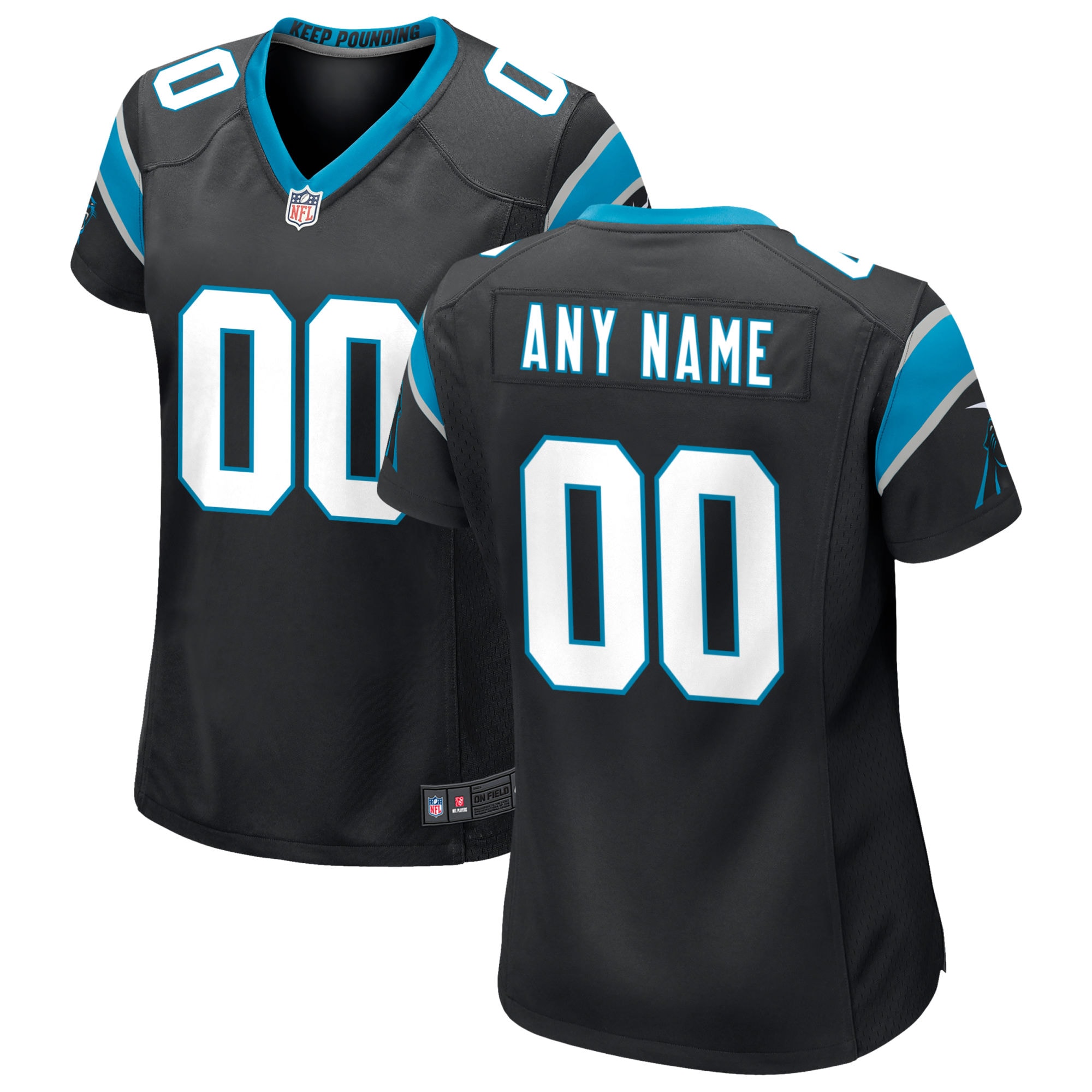 Carolina Panthers Nike Women's Custom Game Jersey - Black - vstockx