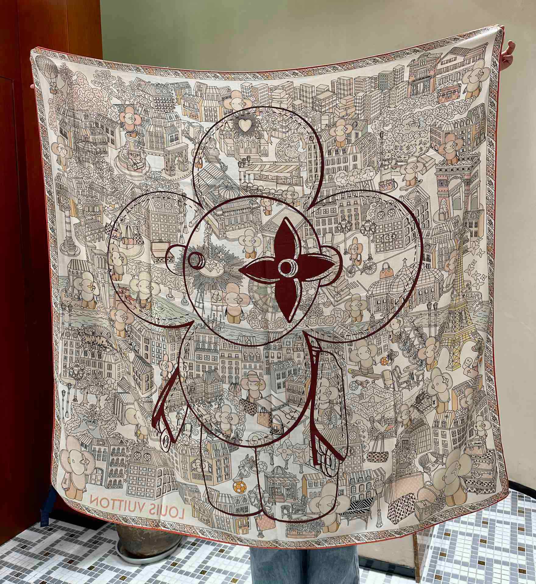 Streetwear Scarf LV 328994 SIZE:140*140cm - vstockx