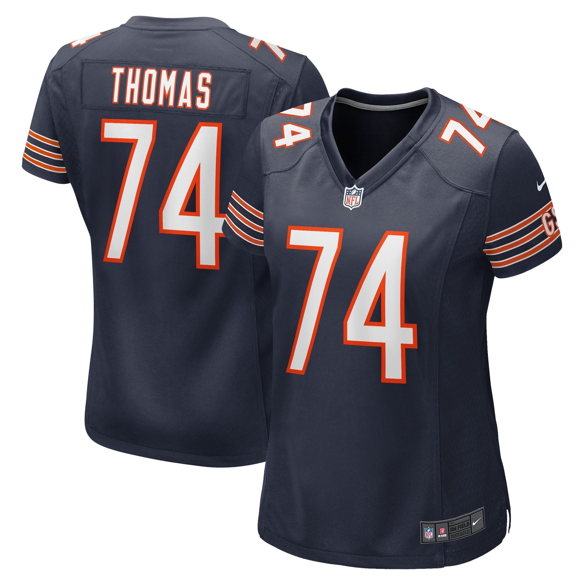 Women's Nike Zachary Thomas Navy Chicago Bears Game Player Jersey - vstockx