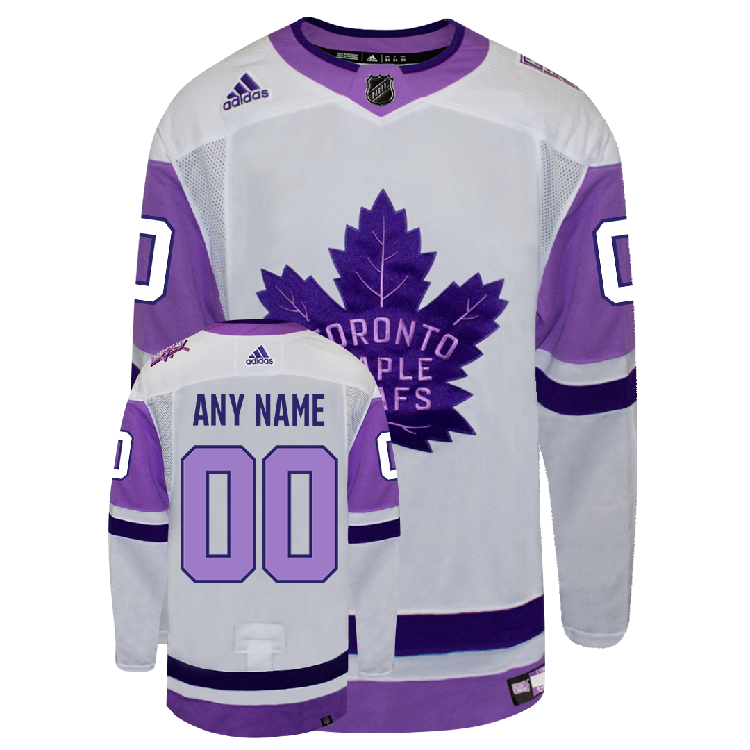 Customizable Toronto Maple Leafs Adidas Primegreen 2022 Hockey Fights Cancers Authentic Jersey - vstockx