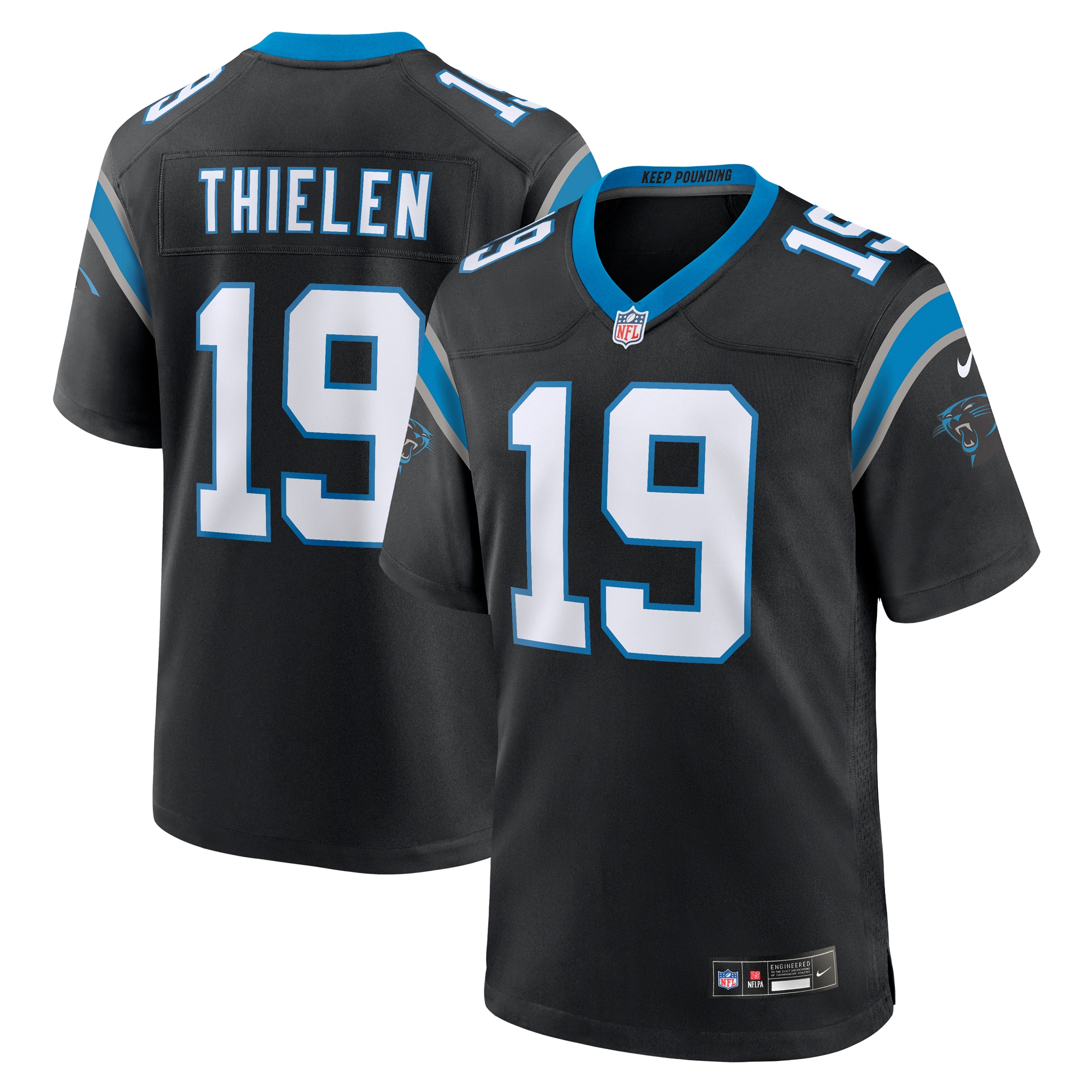 Adam Thielen Carolina Panthers Nike Game Player Jersey - Black - vstockx