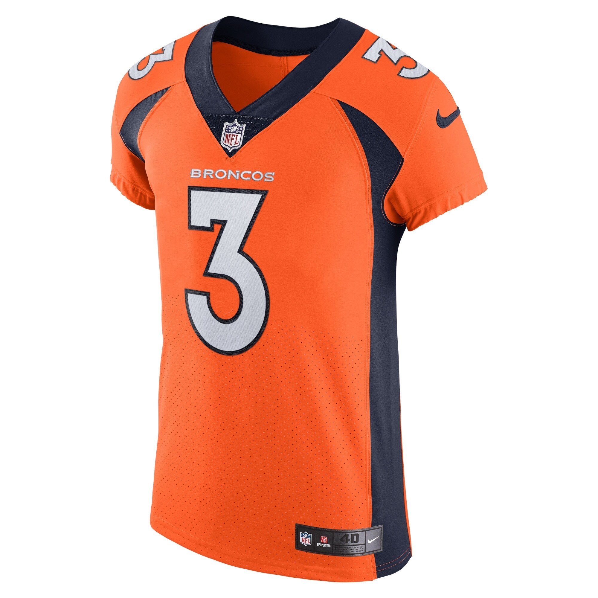 Men's Nike Russell Wilson Orange Denver Broncos Vapor Elite Jersey - vstockx