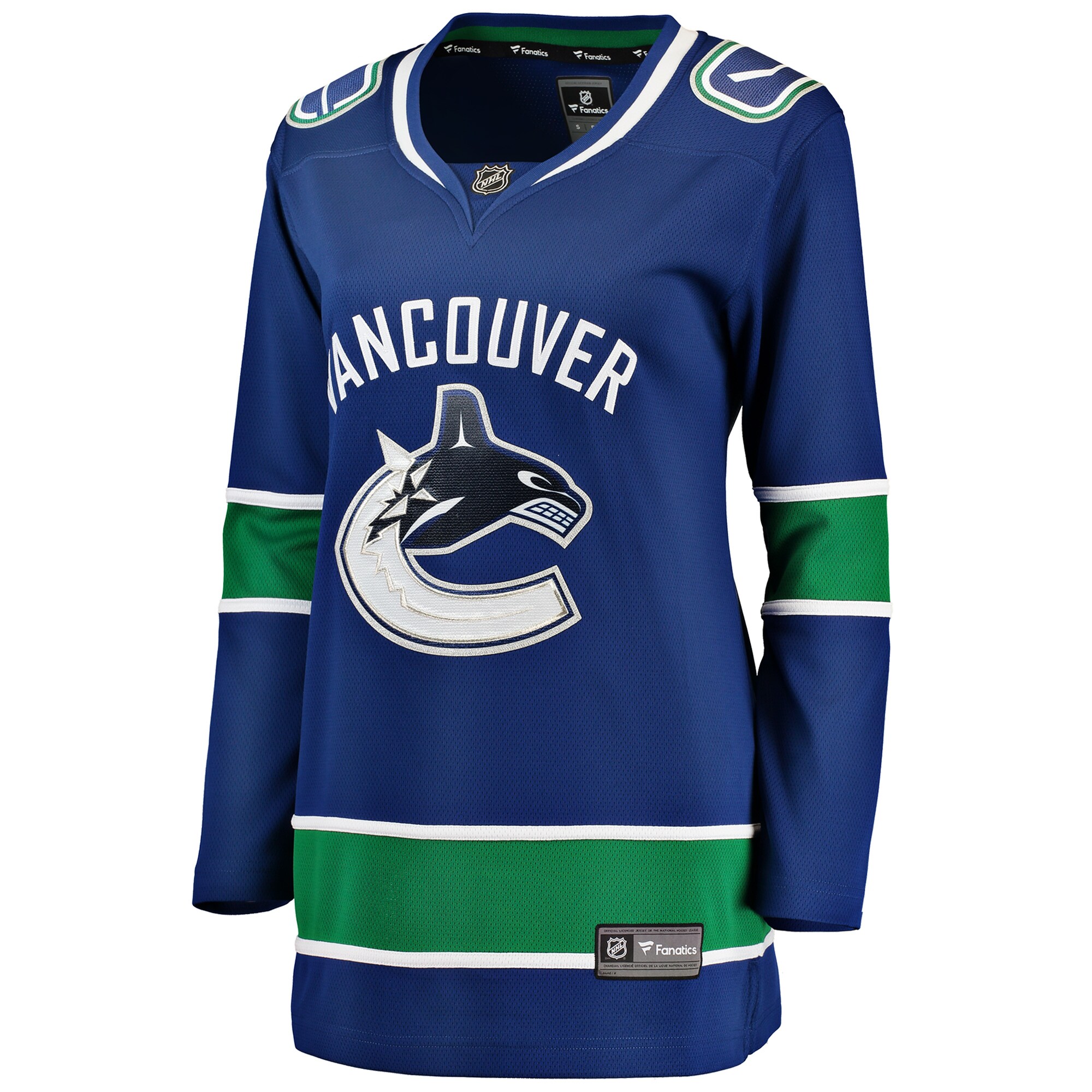 Vancouver Canucks Fanatics Branded Women's Breakaway Home Jersey - Blue - vstockx