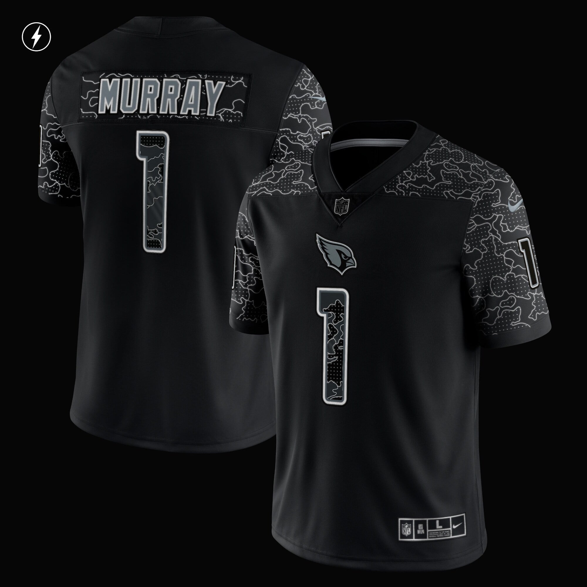 Men's Nike Kyler Murray Black Arizona Cardinals RFLCTV Limited Jersey - vstockx