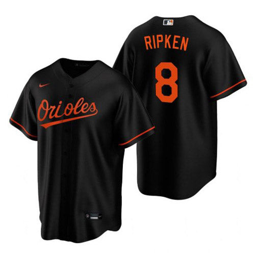 Youth Baltimore Orioles Cal Ripken Jr. Replica Alternate Jersey - Black - vstockx