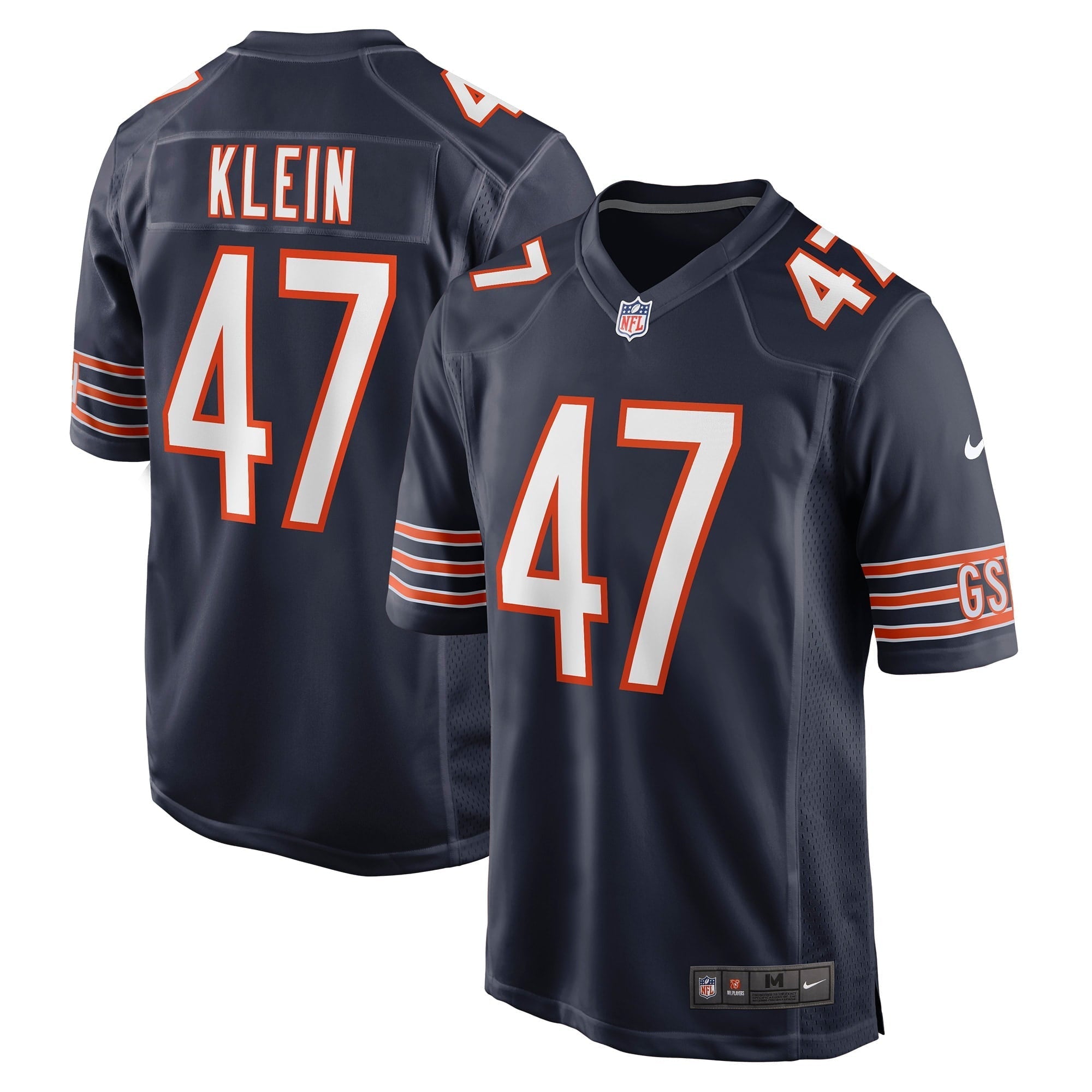 Men's Nike A.J. Klein Navy Chicago Bears Game Player Jersey - vstockx