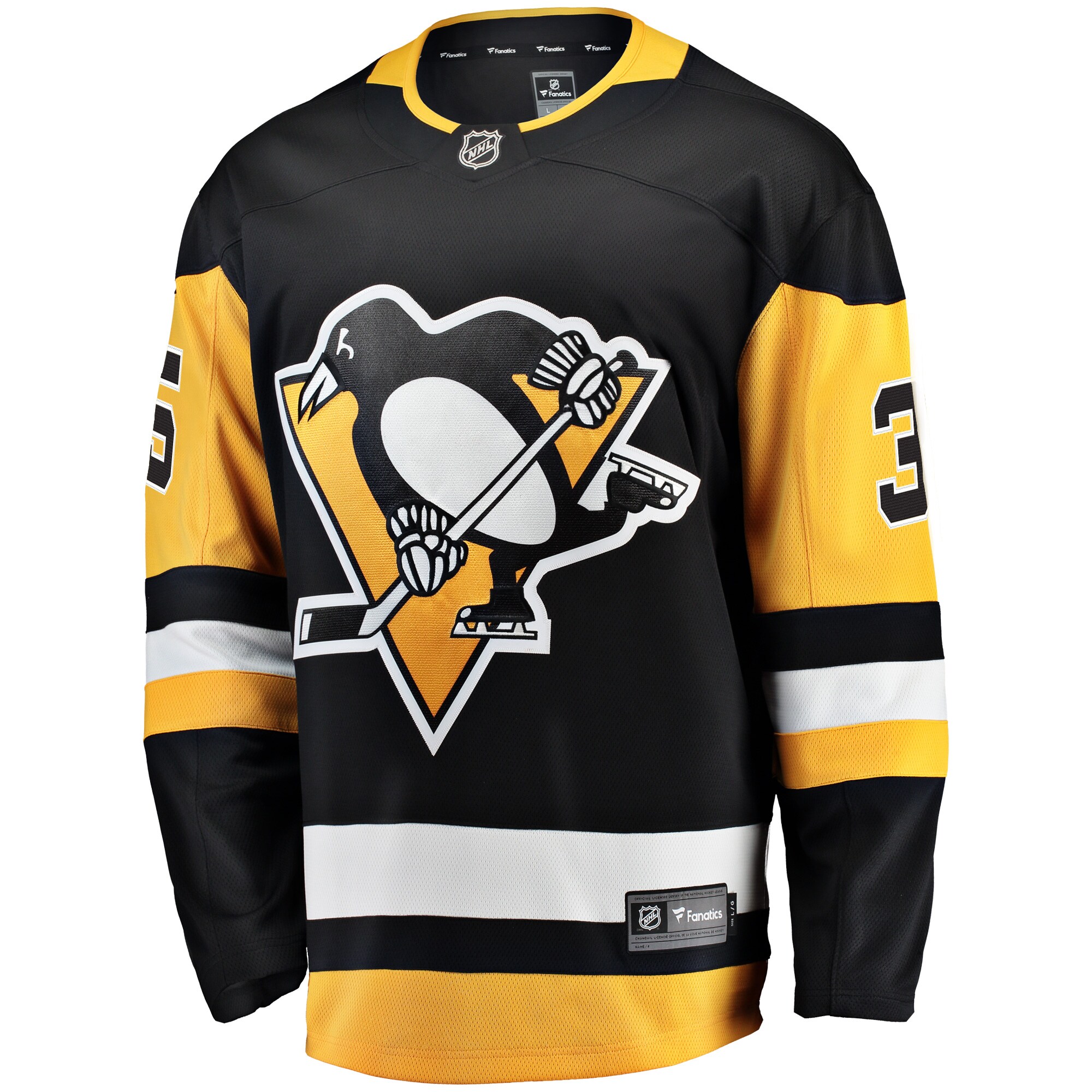 Tristan Jarry Pittsburgh Penguins Fanatics Branded Home Breakaway Player Jersey - Black - vstockx