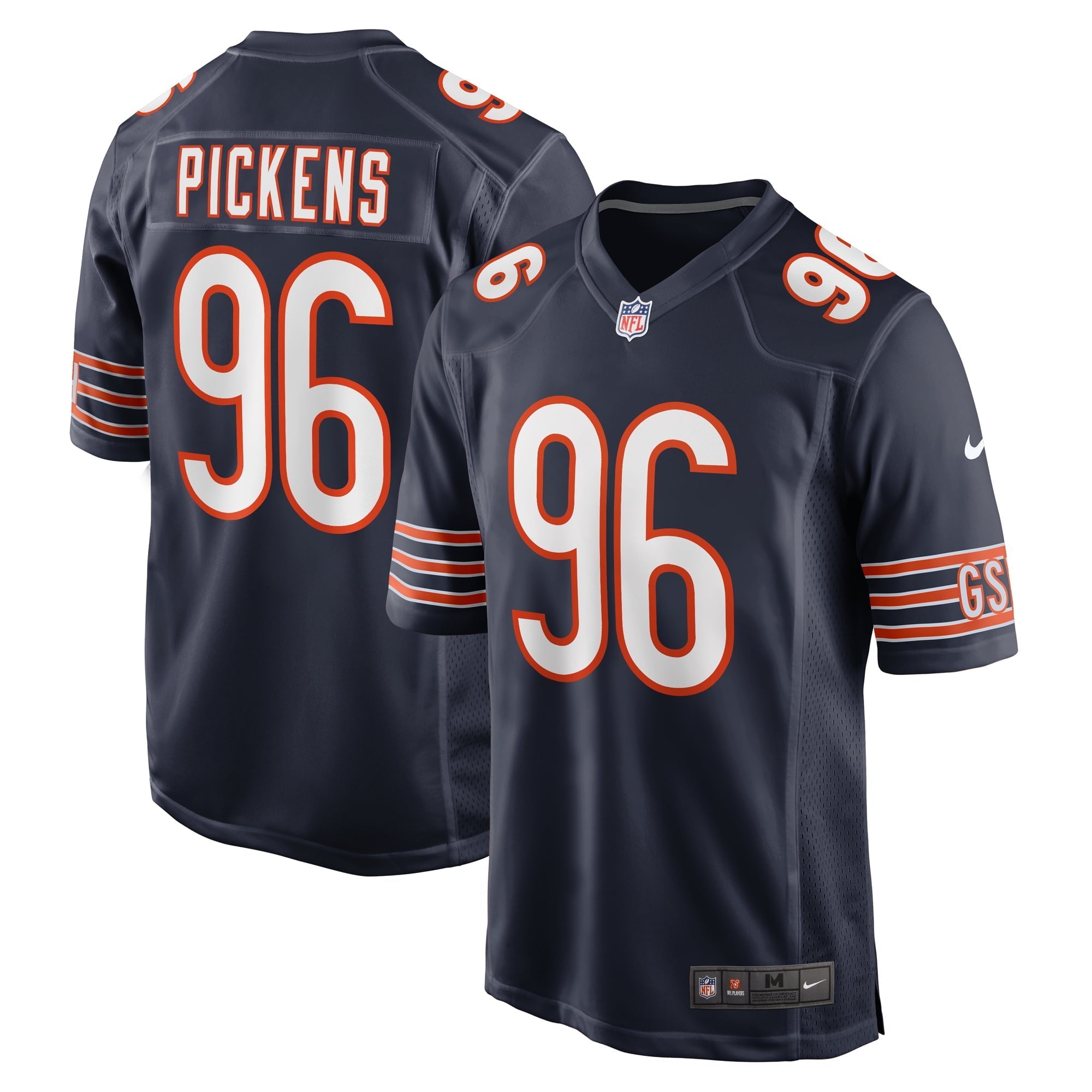 Men's Nike Zacch Pickens Navy Chicago Bears Team Game Jersey - vstockx