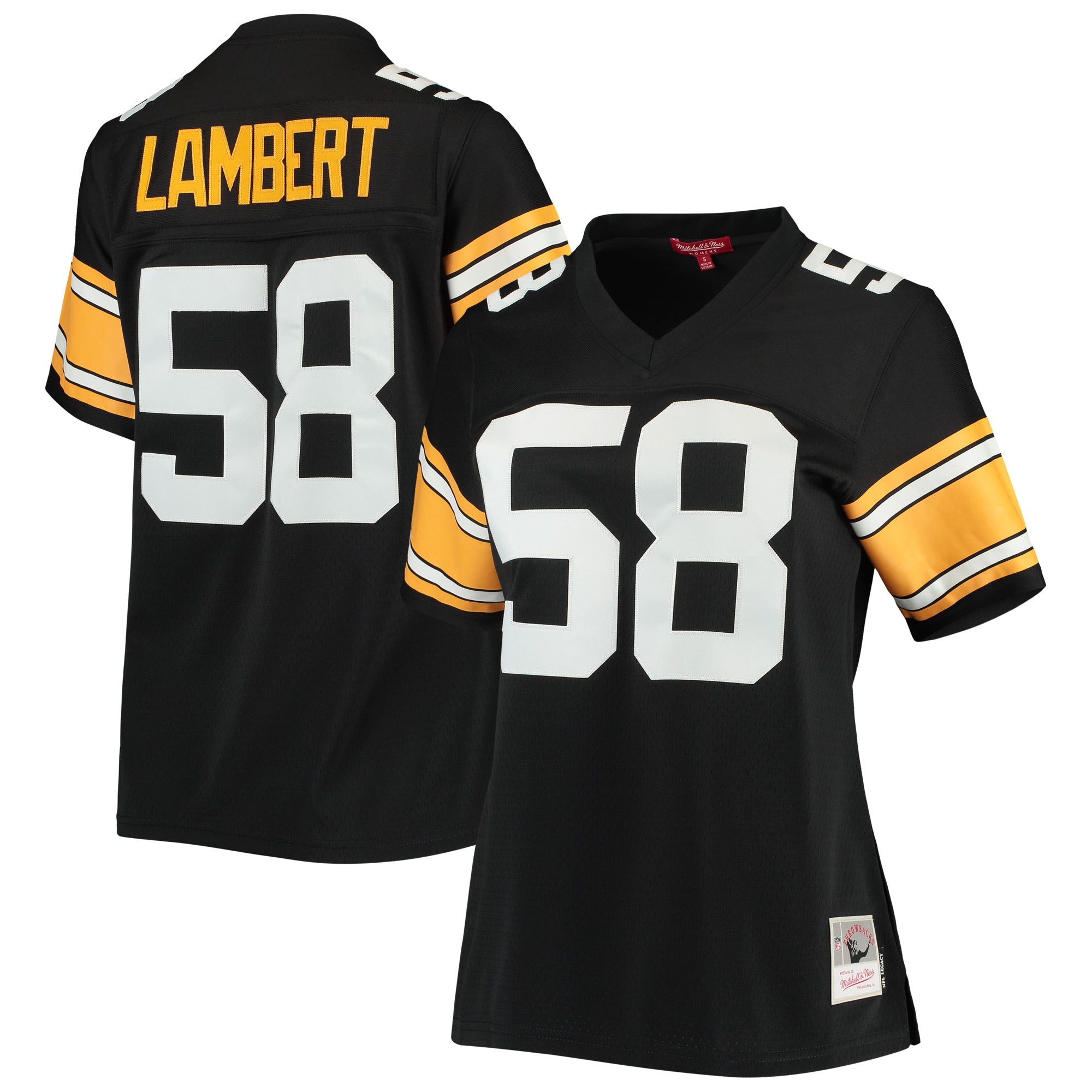 Jack Lambert Pittsburgh Steelers Mitchell & Ness Women's Legacy Replica Player Jersey - Black - vstockx