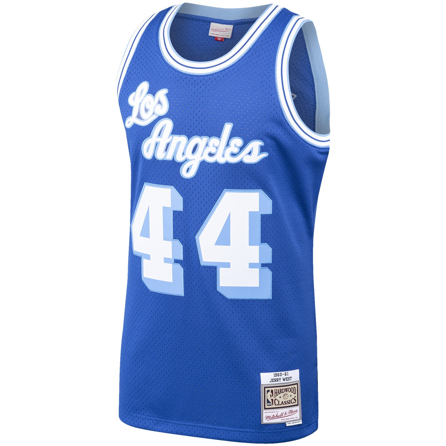 Jerry West Los Angeles Lakers Mitchell & Ness Hardwood Classics Swingman Jersey - Royal - vstockx