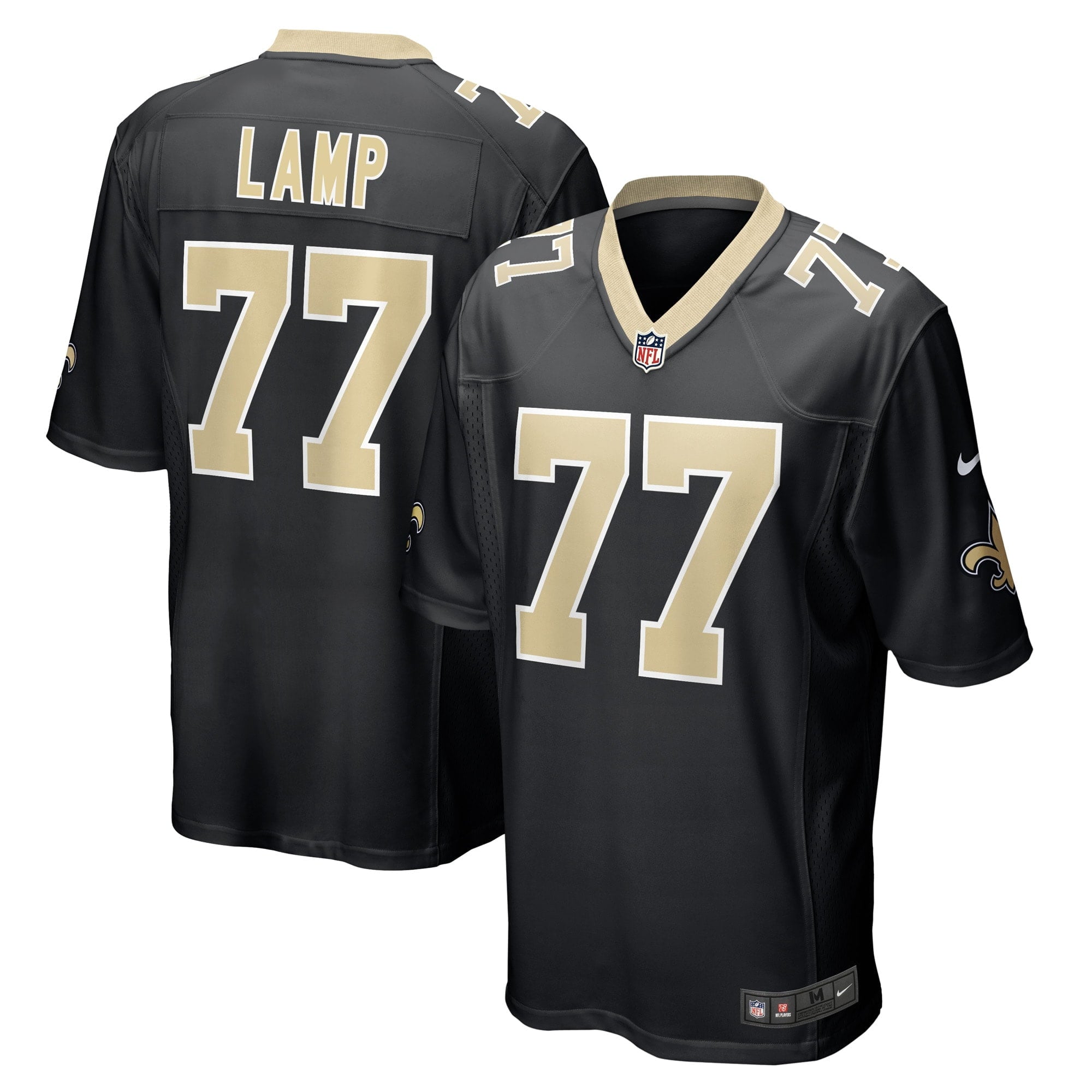 Men's Nike Forrest Lamp Black New Orleans Saints Game Player Jersey - vstockx