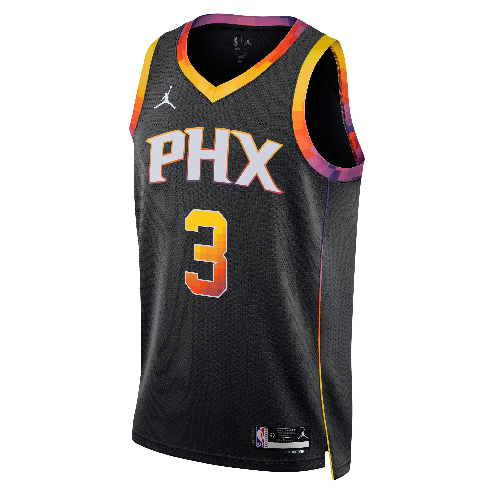 Chris Paul Phoenix Suns Jordans Brand Unisex Swingman Jersey - Statement Edition - Black - vstockx