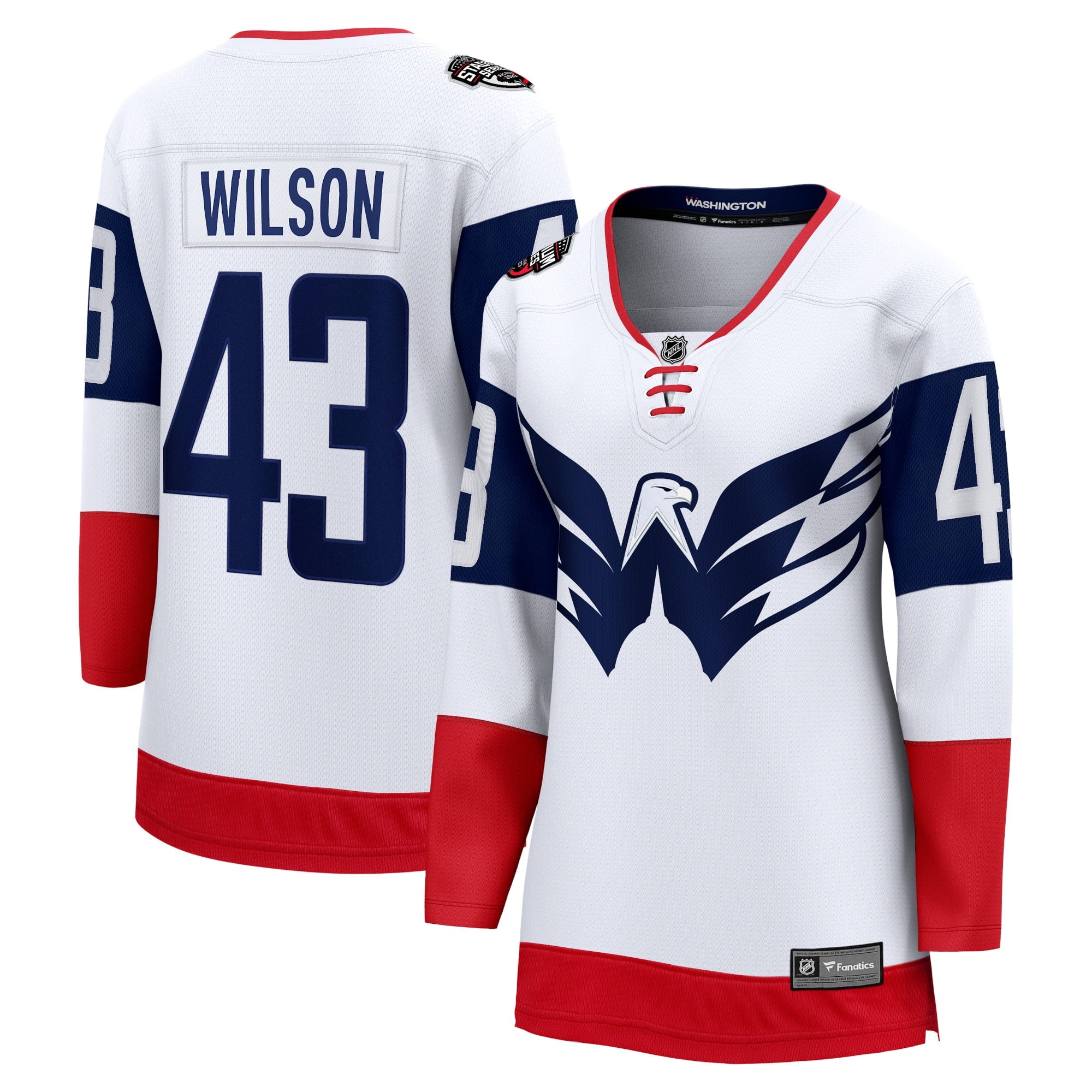 Women's Fanatics Branded Tom Wilson White Washington Capitals 2023 NHL Stadium Series Breakaway Player Jersey - vstockx
